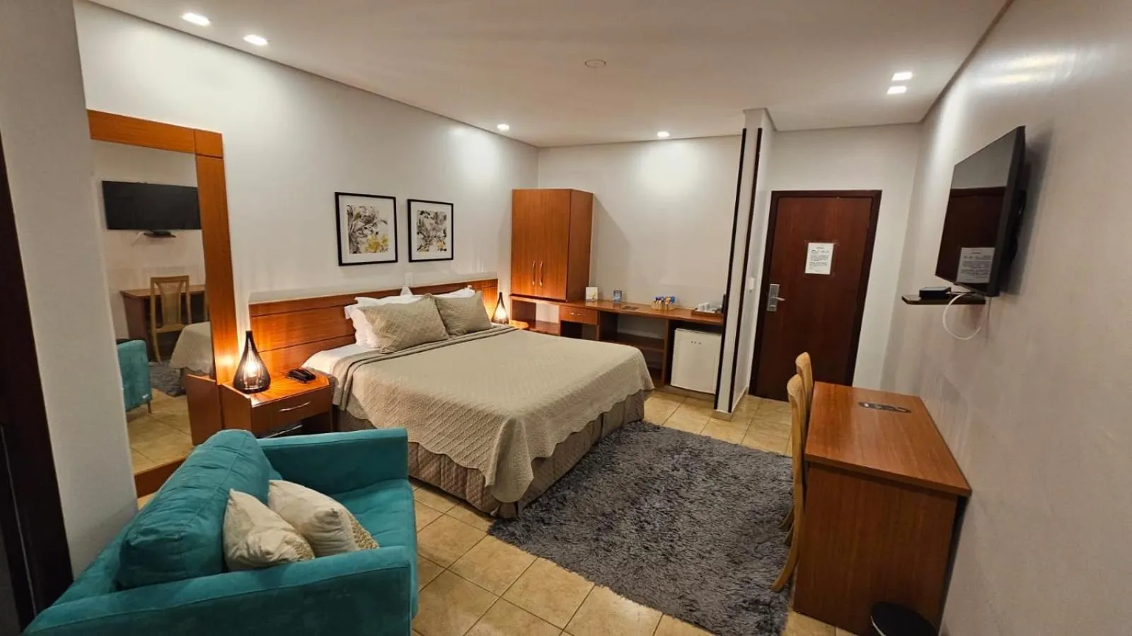 Bed in Hotel das Palmeiras