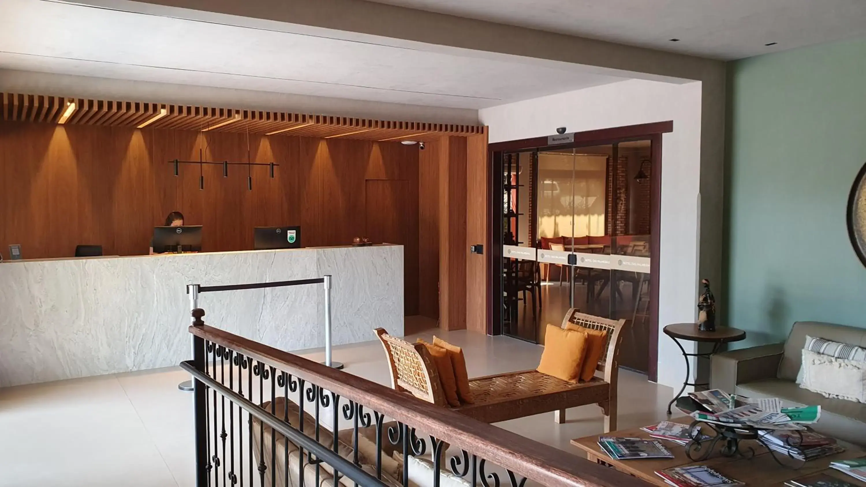 Lobby or reception in Hotel das Palmeiras Lobby or reception in Hotel das Palmeiras