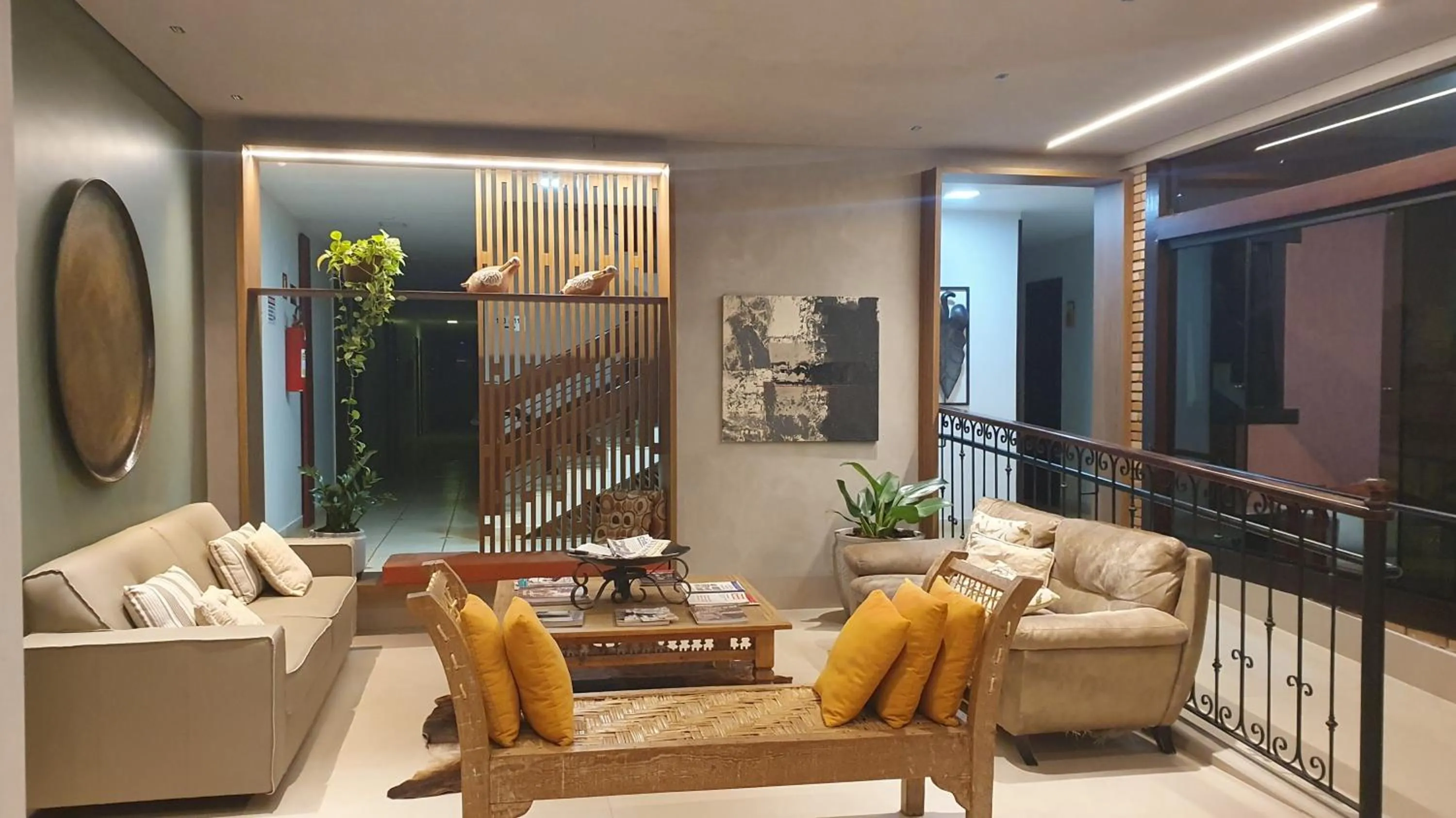 Lobby or reception in Hotel das Palmeiras