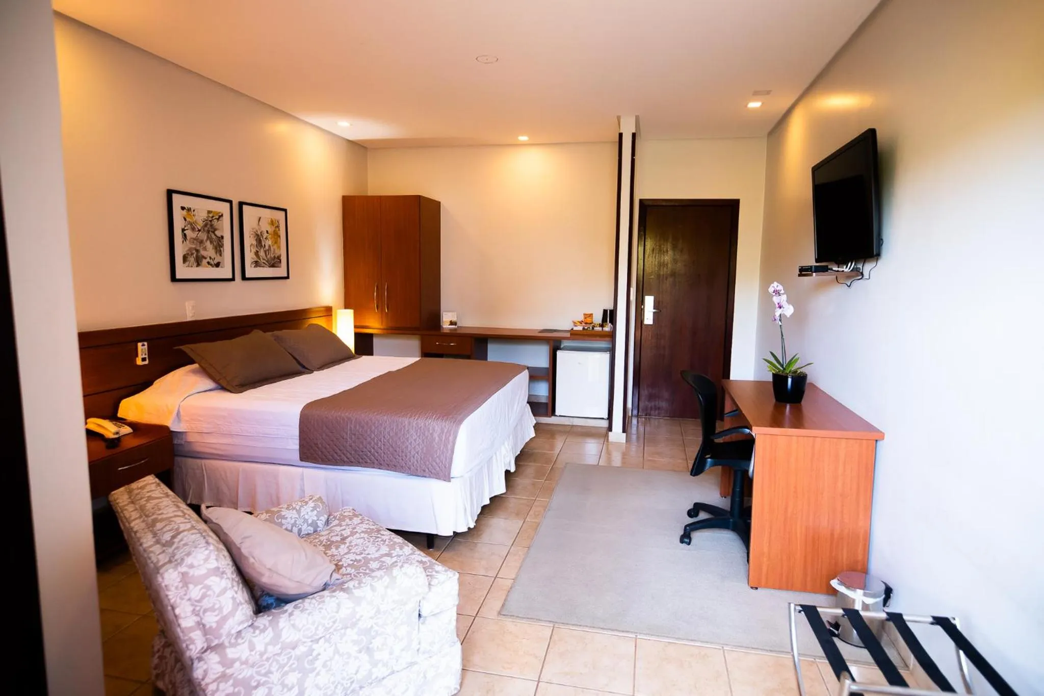 Bed in Hotel das Palmeiras