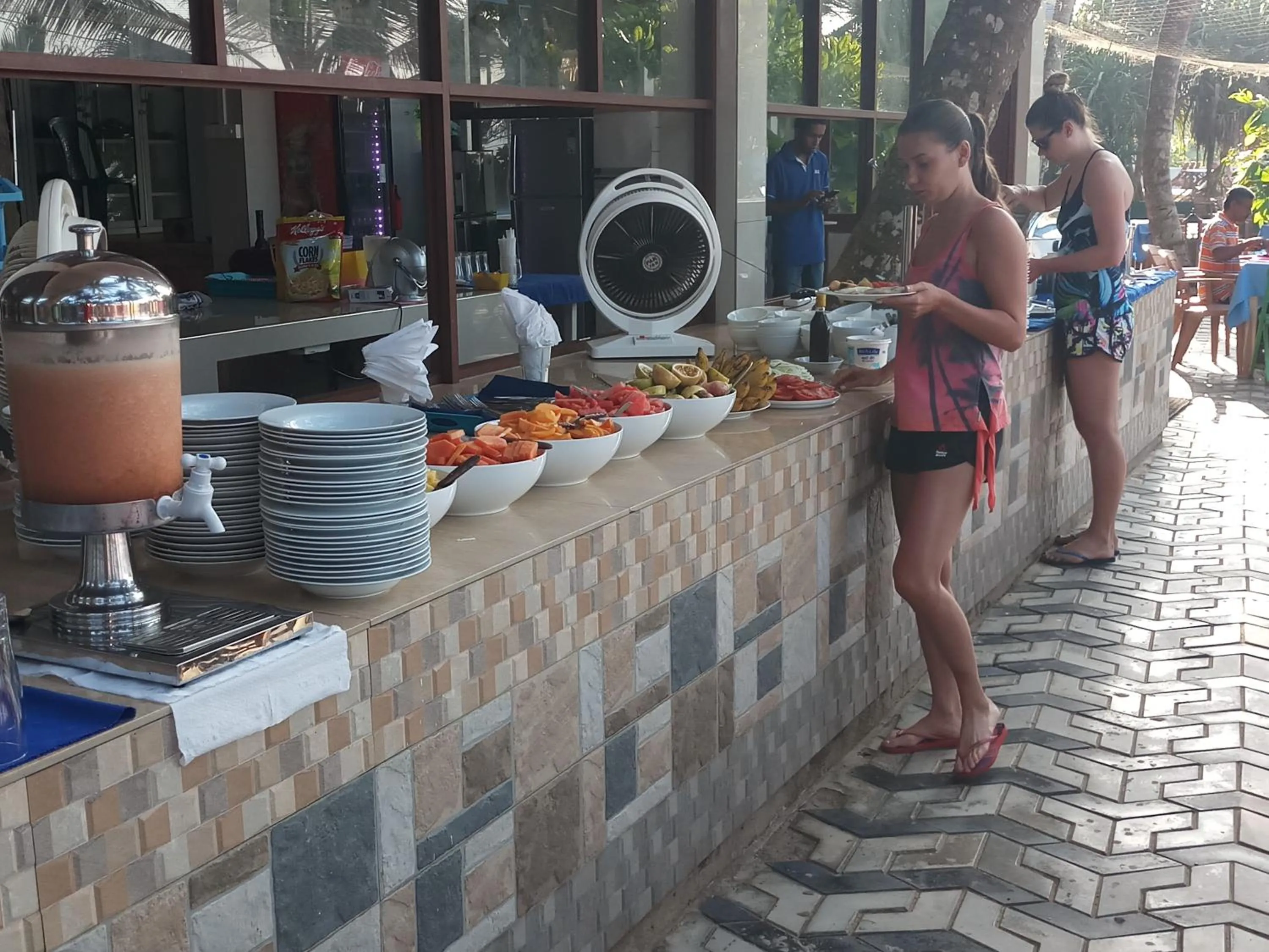 Buffet breakfast in Jagabay Resort & Surfing School