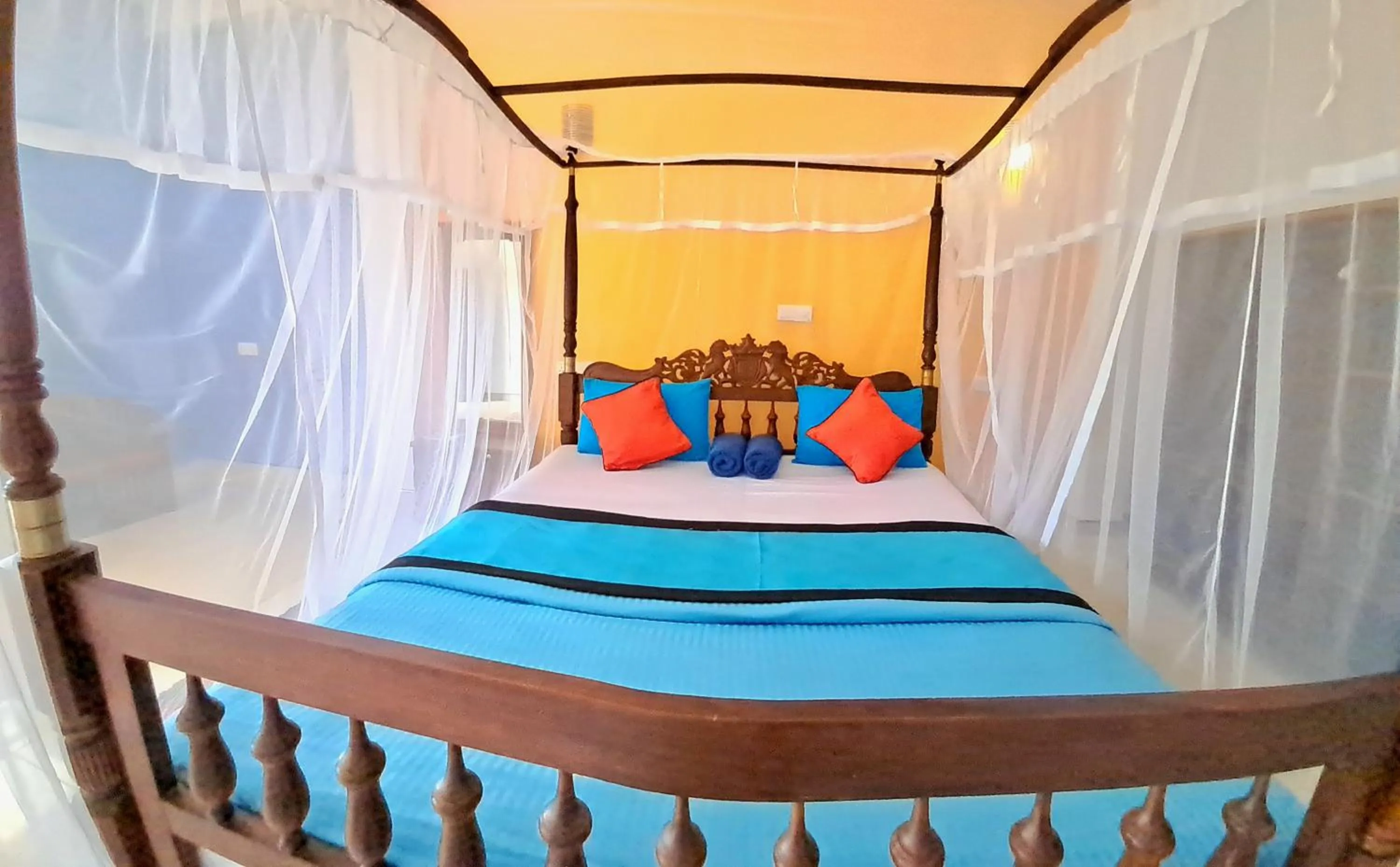Bed in Jagabay Resort & Surfing School