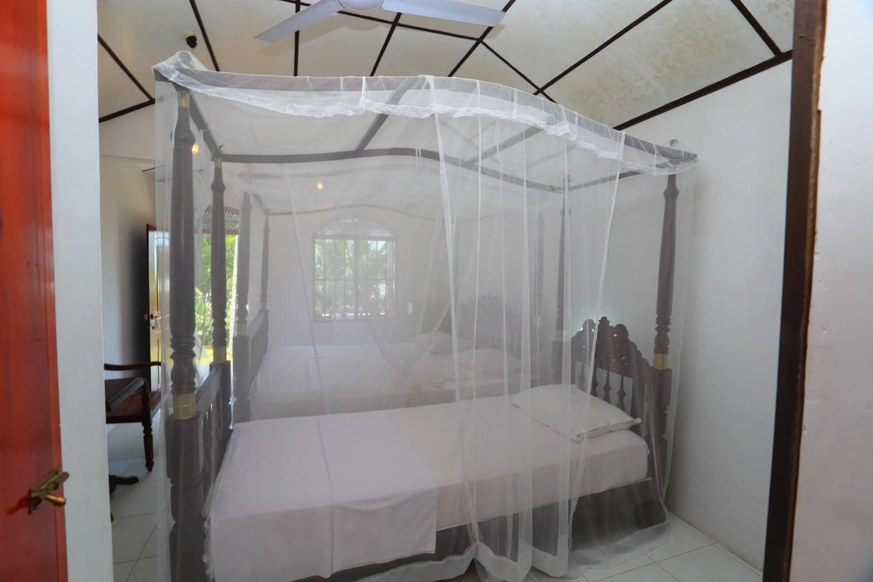 Bed in Jagabay Resort & Surfing School