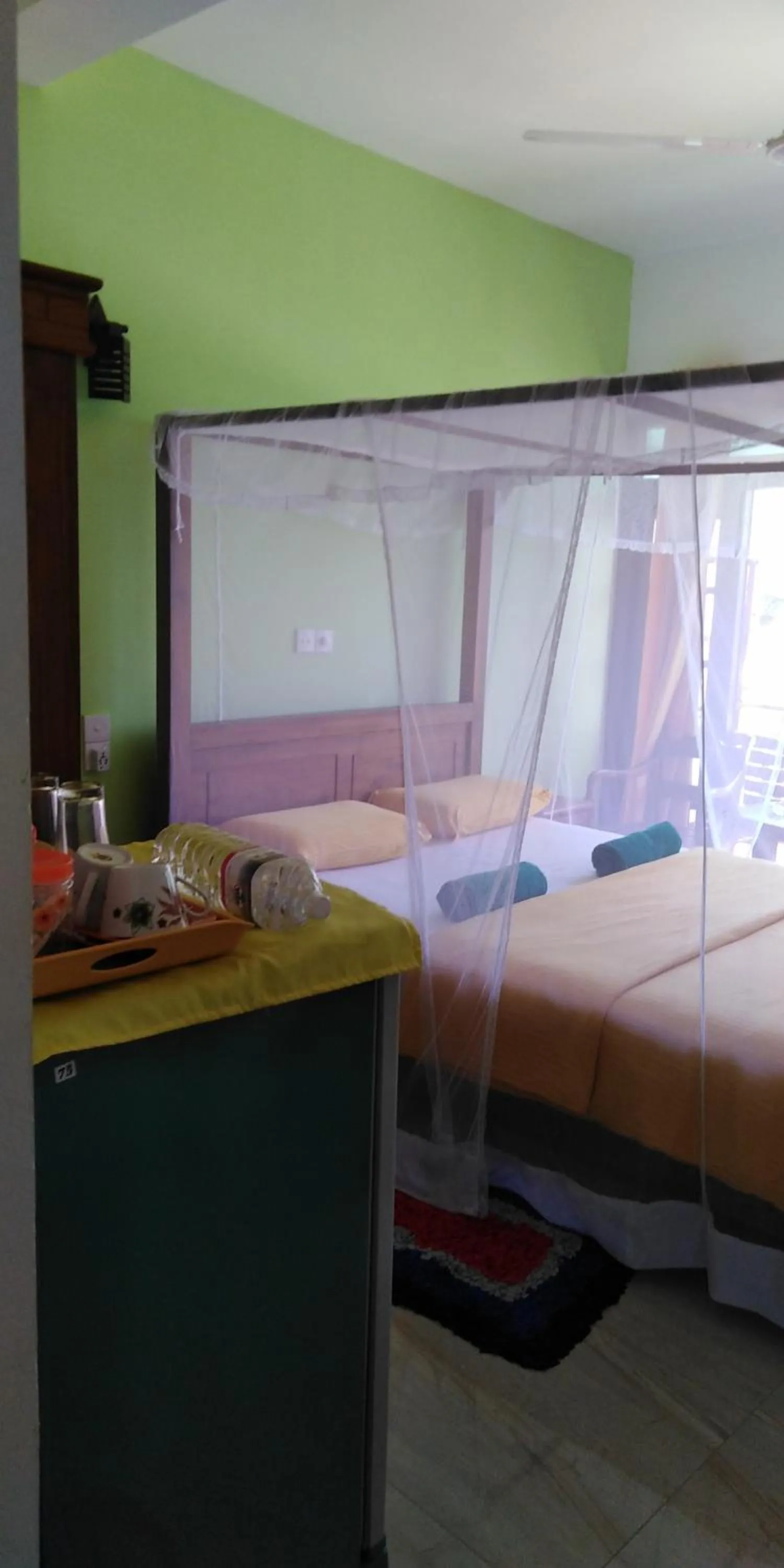 Bed in Jagabay Resort & Surfing School