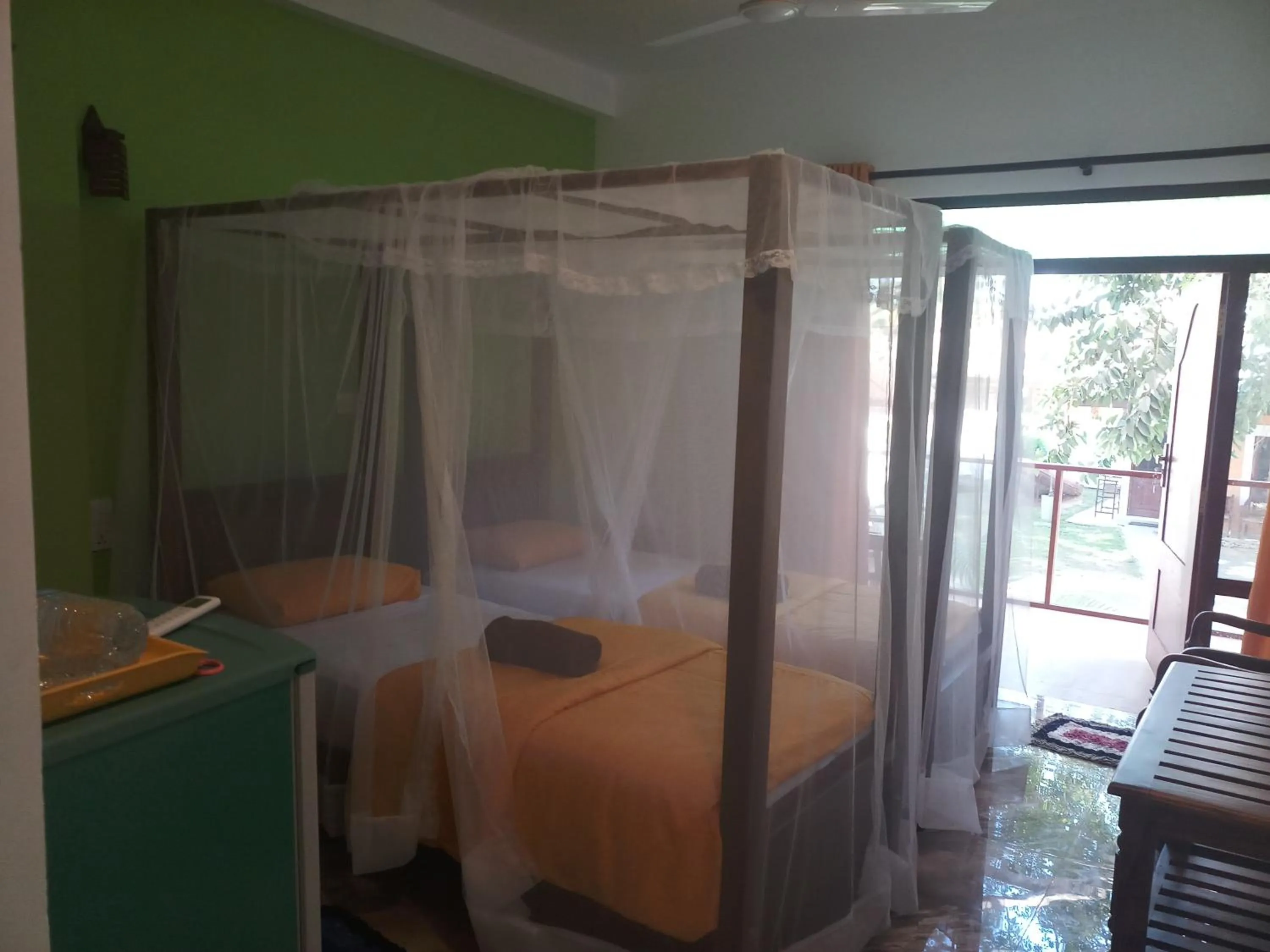 Bed in Jagabay Resort & Surfing School