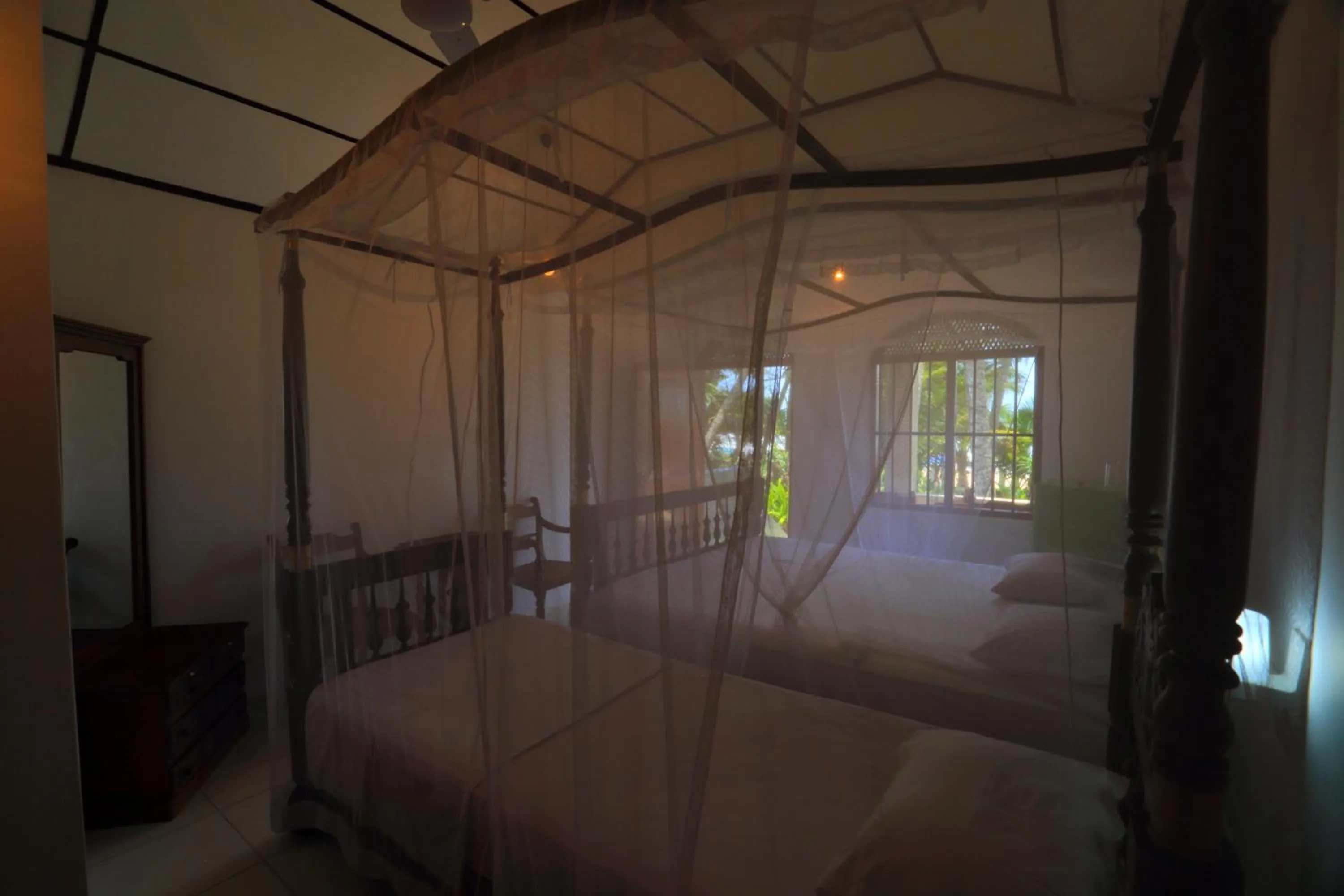 Bed in Jagabay Resort & Surfing School