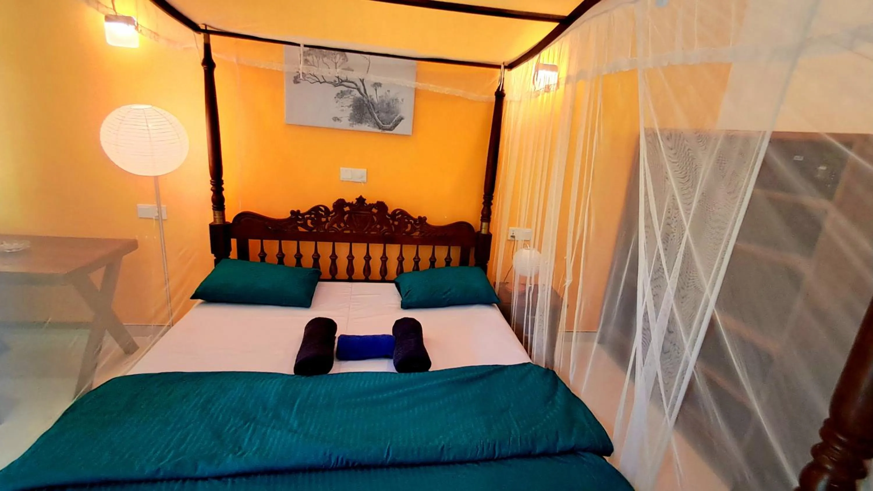 Bed in Jagabay Resort & Surfing School