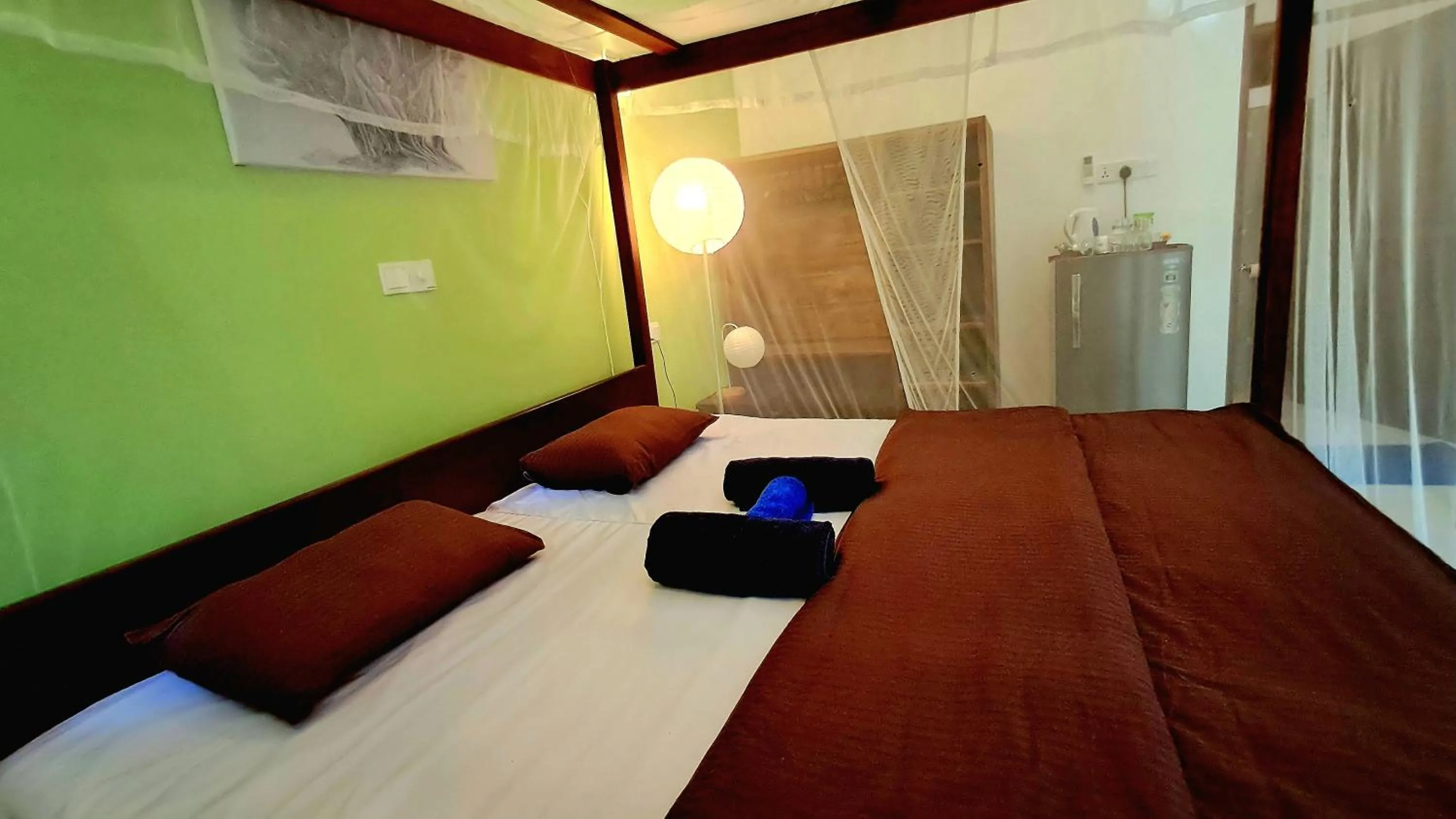 Bed in Jagabay Resort & Surfing School