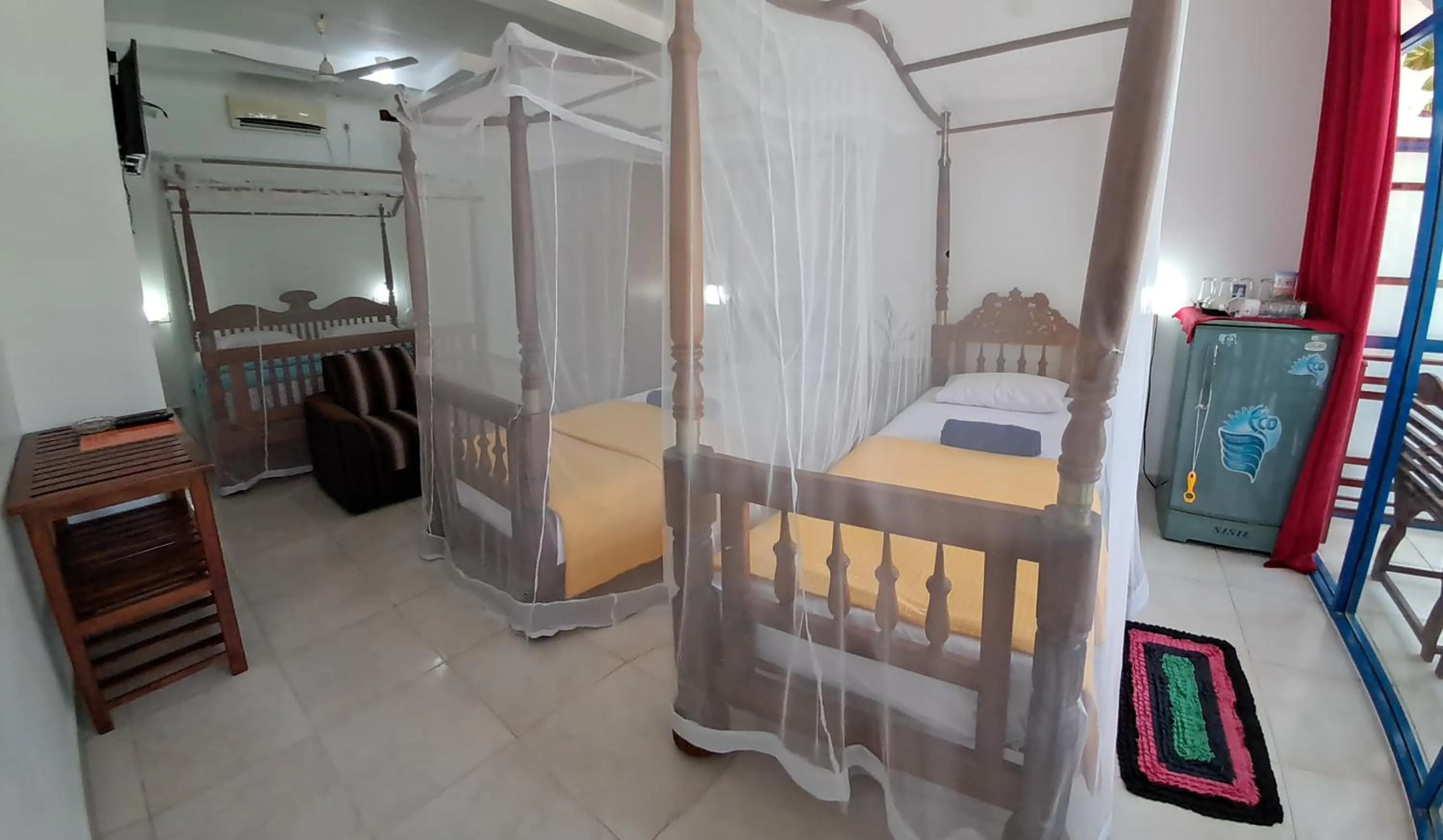 Bed in Jagabay Resort & Surfing School