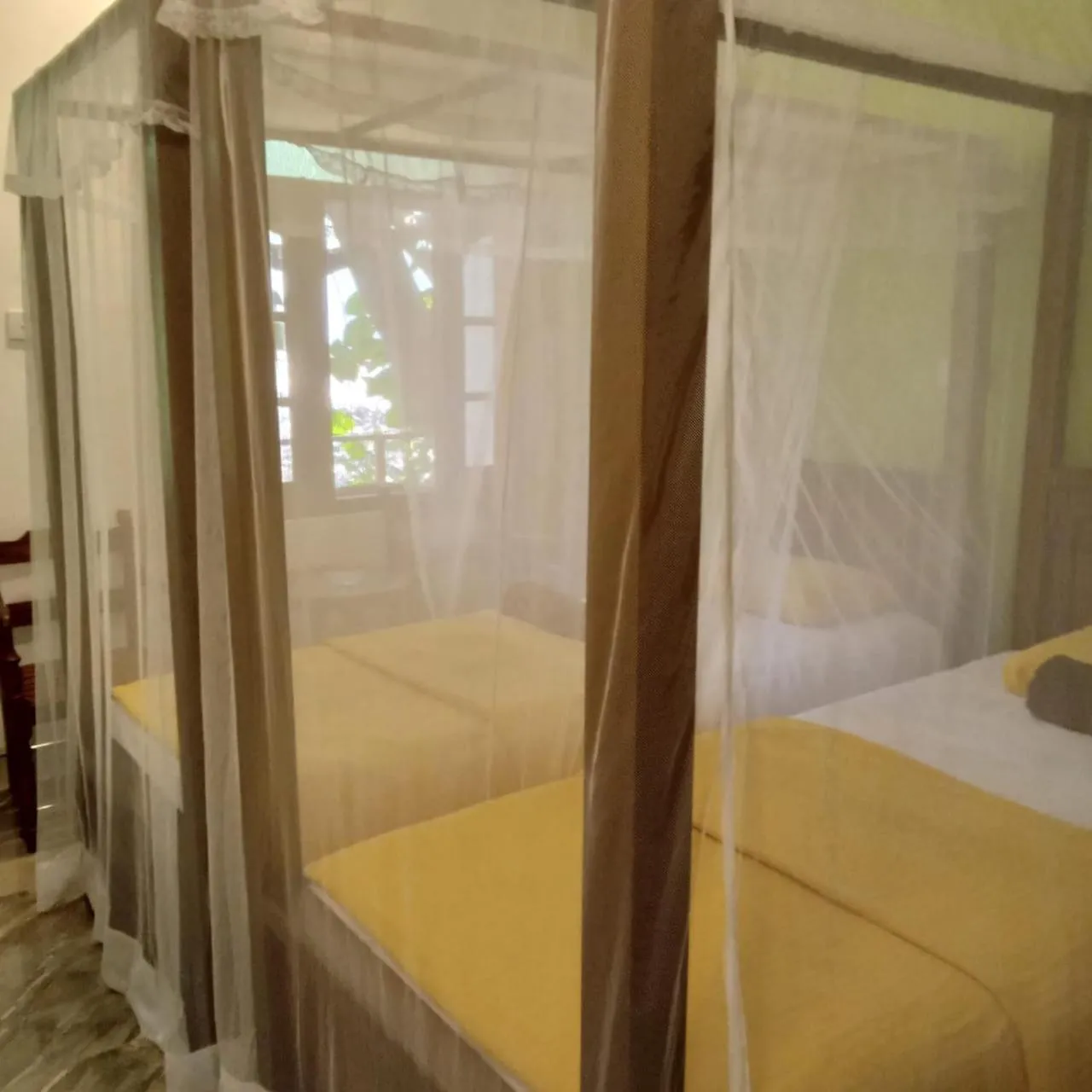 Bed in Jagabay Resort & Surfing School