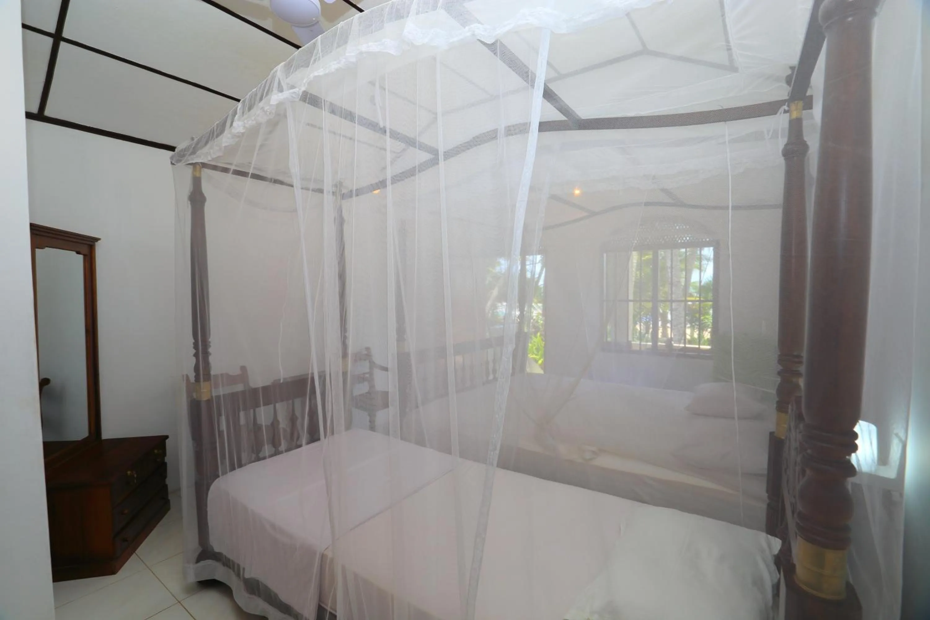 Bed in Jagabay Resort & Surfing School