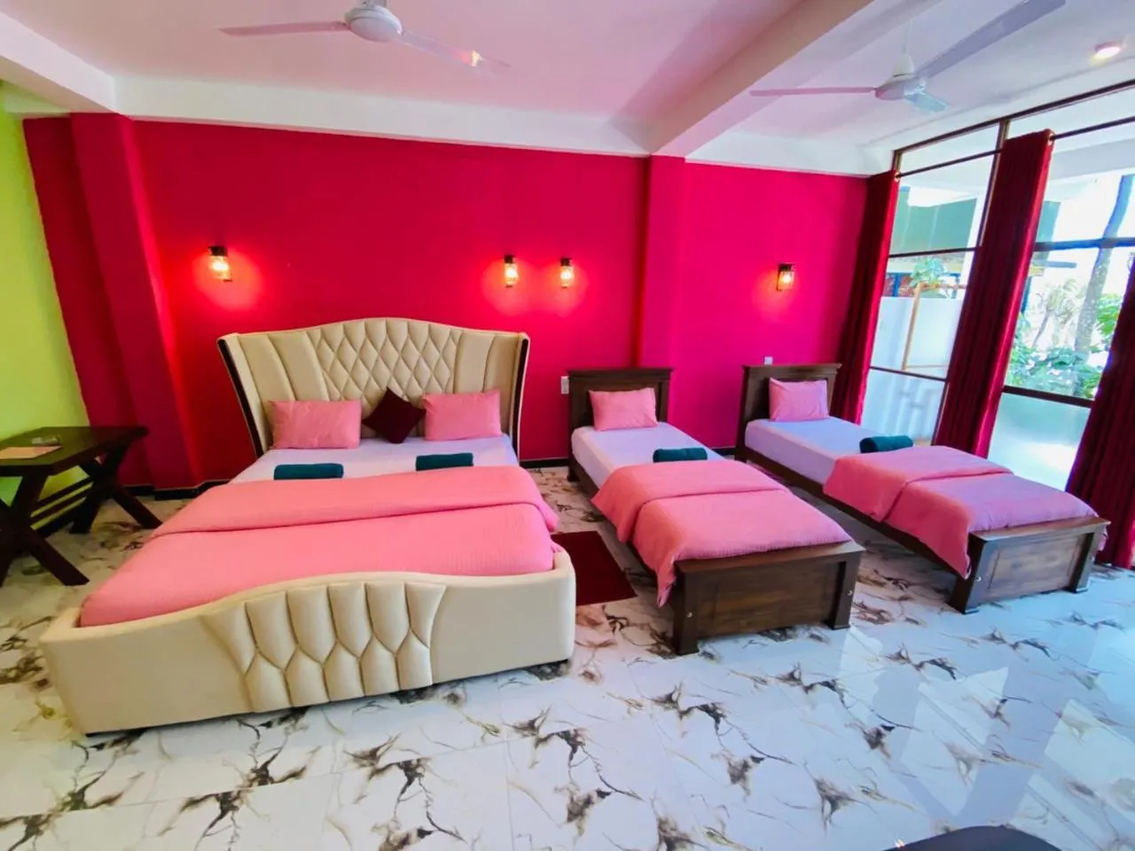 Bed in Jagabay Resort & Surfing School