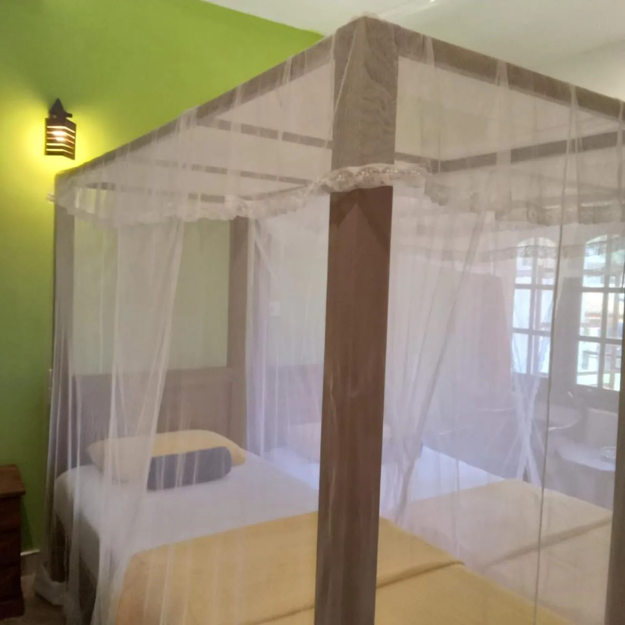 Bed in Jagabay Resort & Surfing School