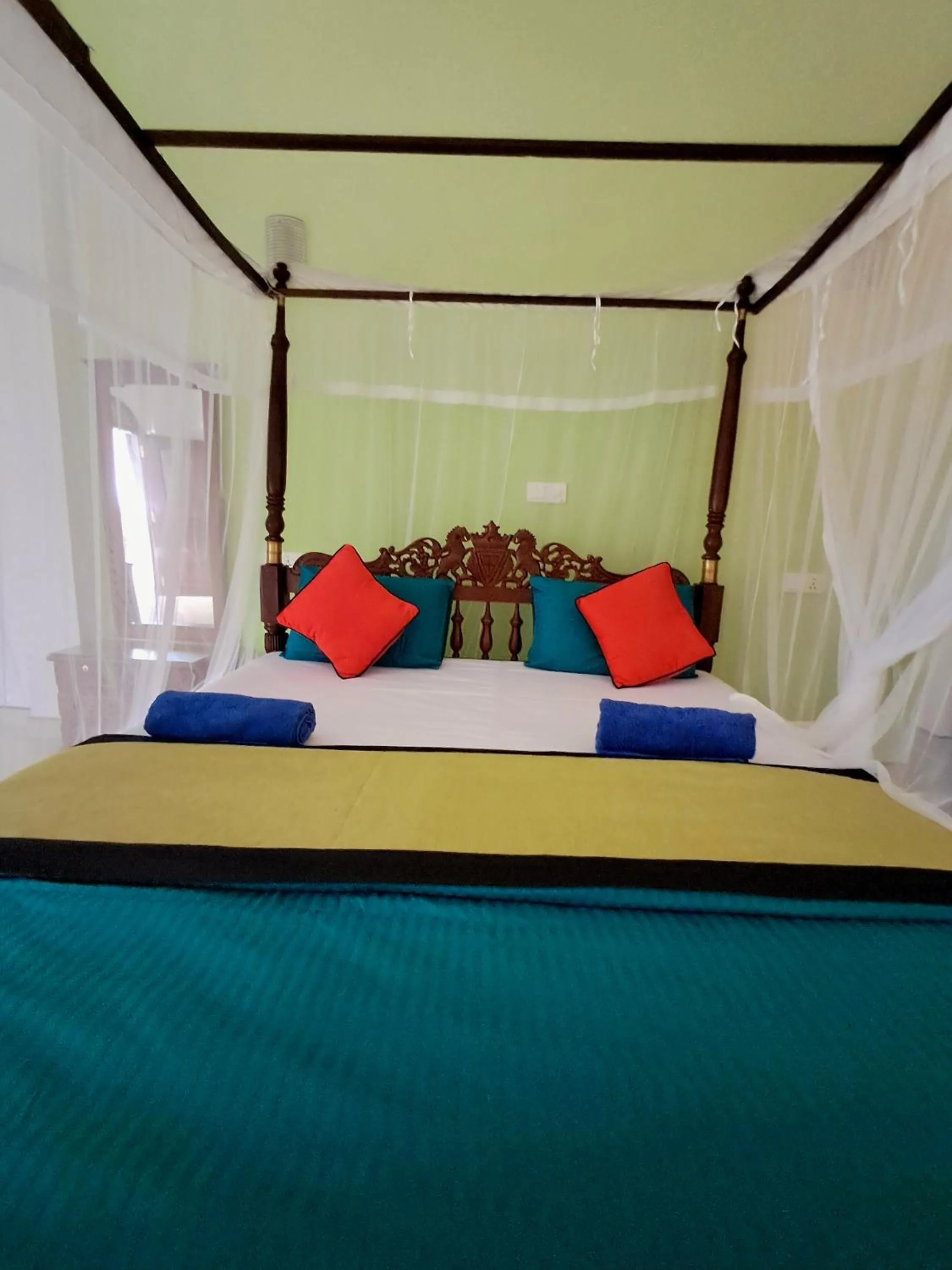Bed in Jagabay Resort & Surfing School