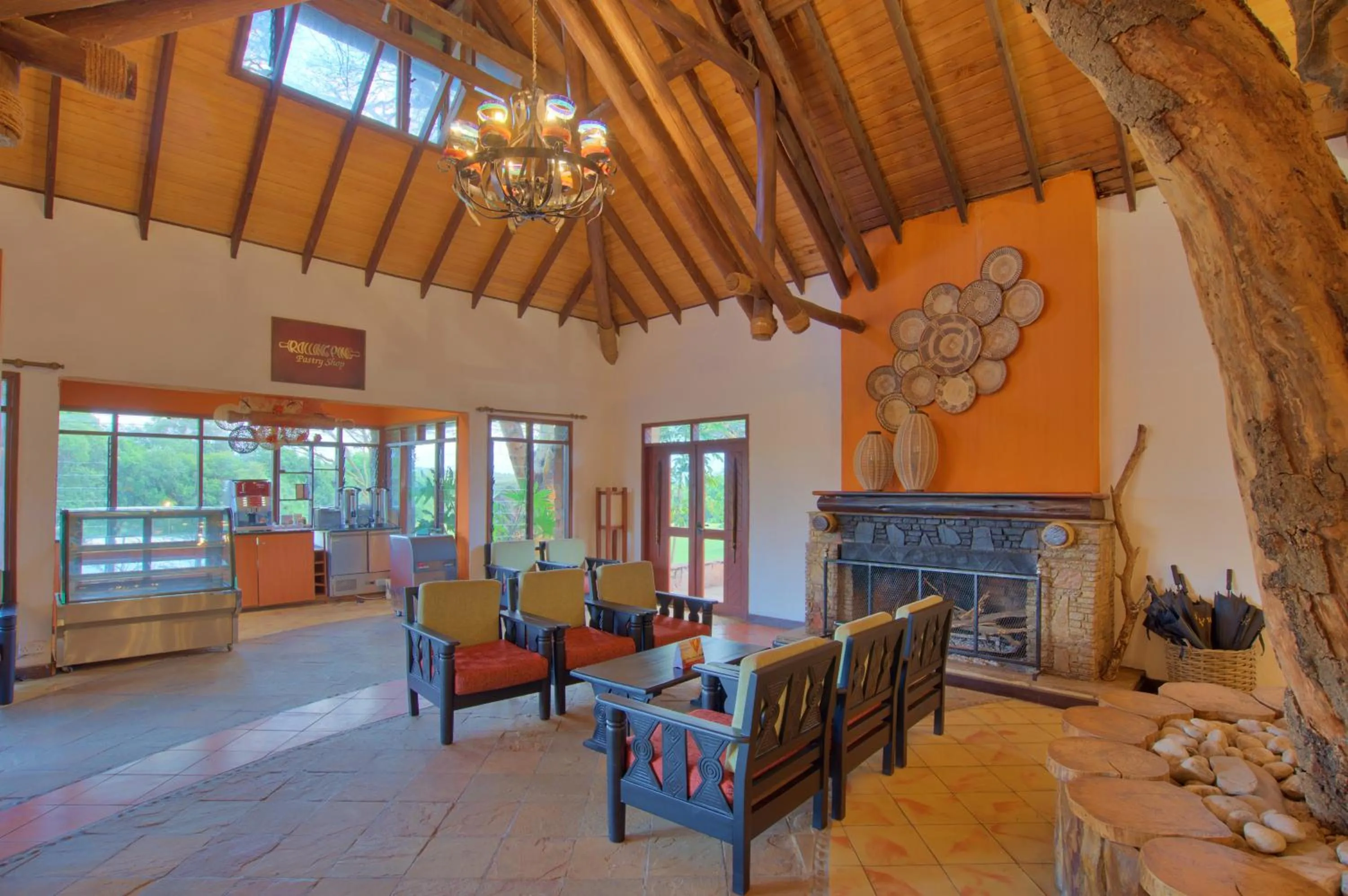 Living room in Muthu Keekorok Lodge, Maasai Mara, Narok
