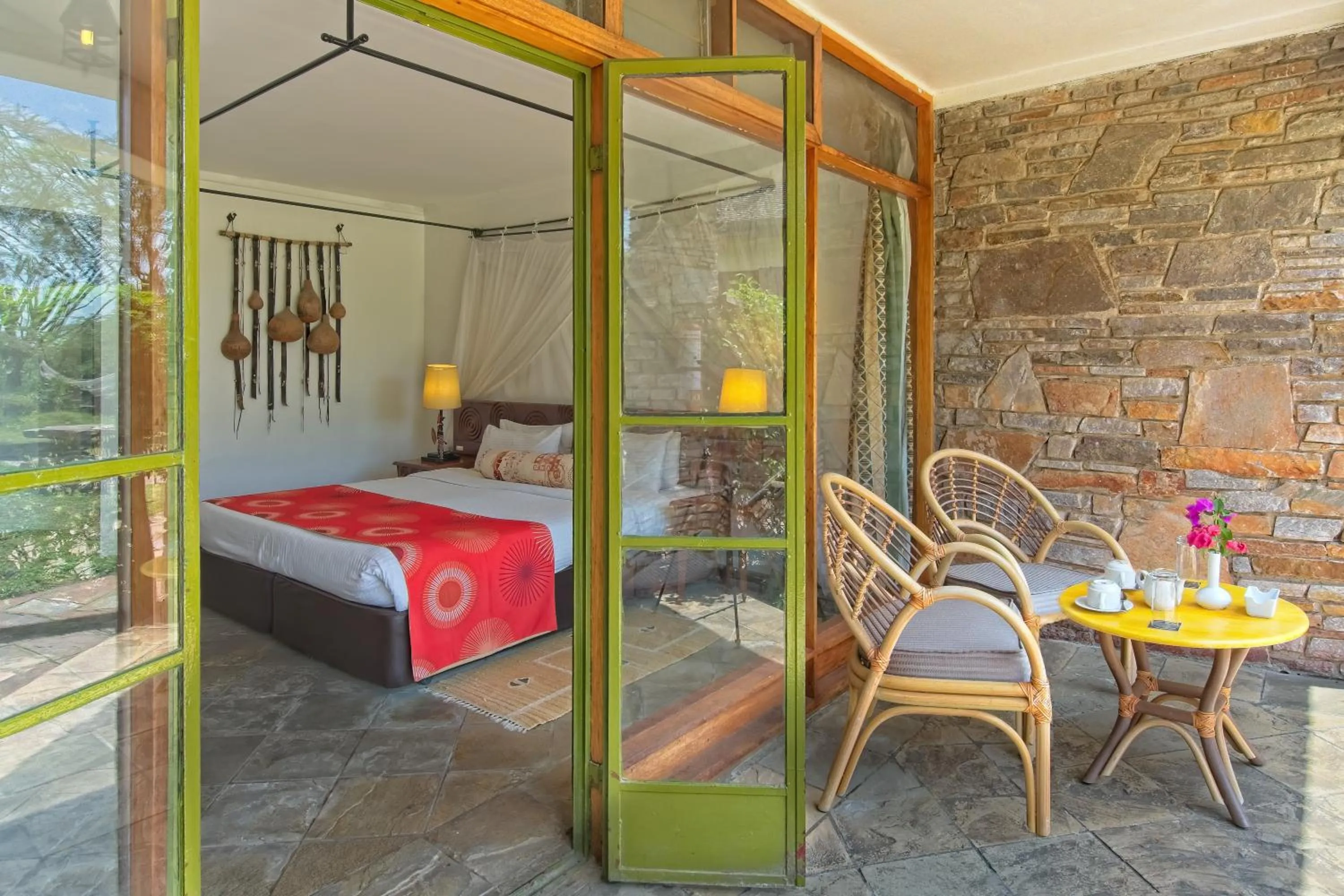 Patio, Bed in Muthu Keekorok Lodge, Maasai Mara, Narok