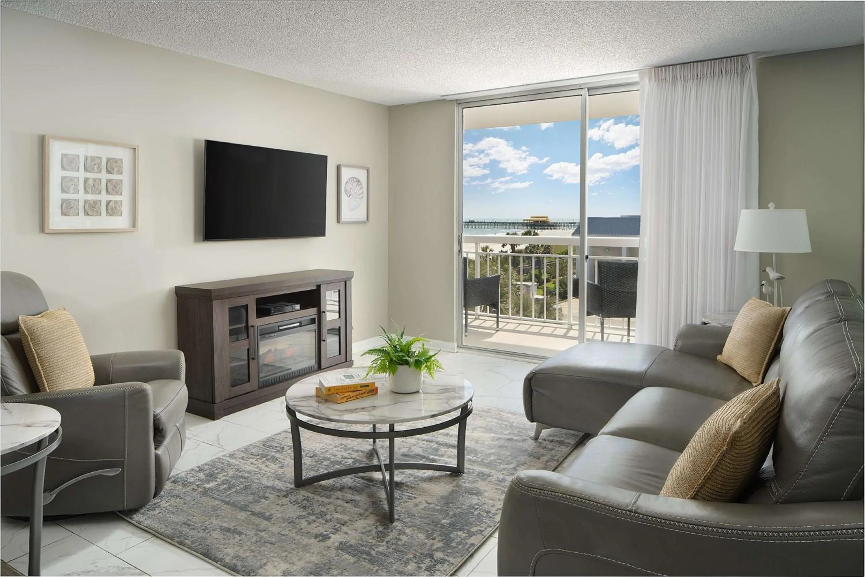 Living room in Kingston Plantation Condos