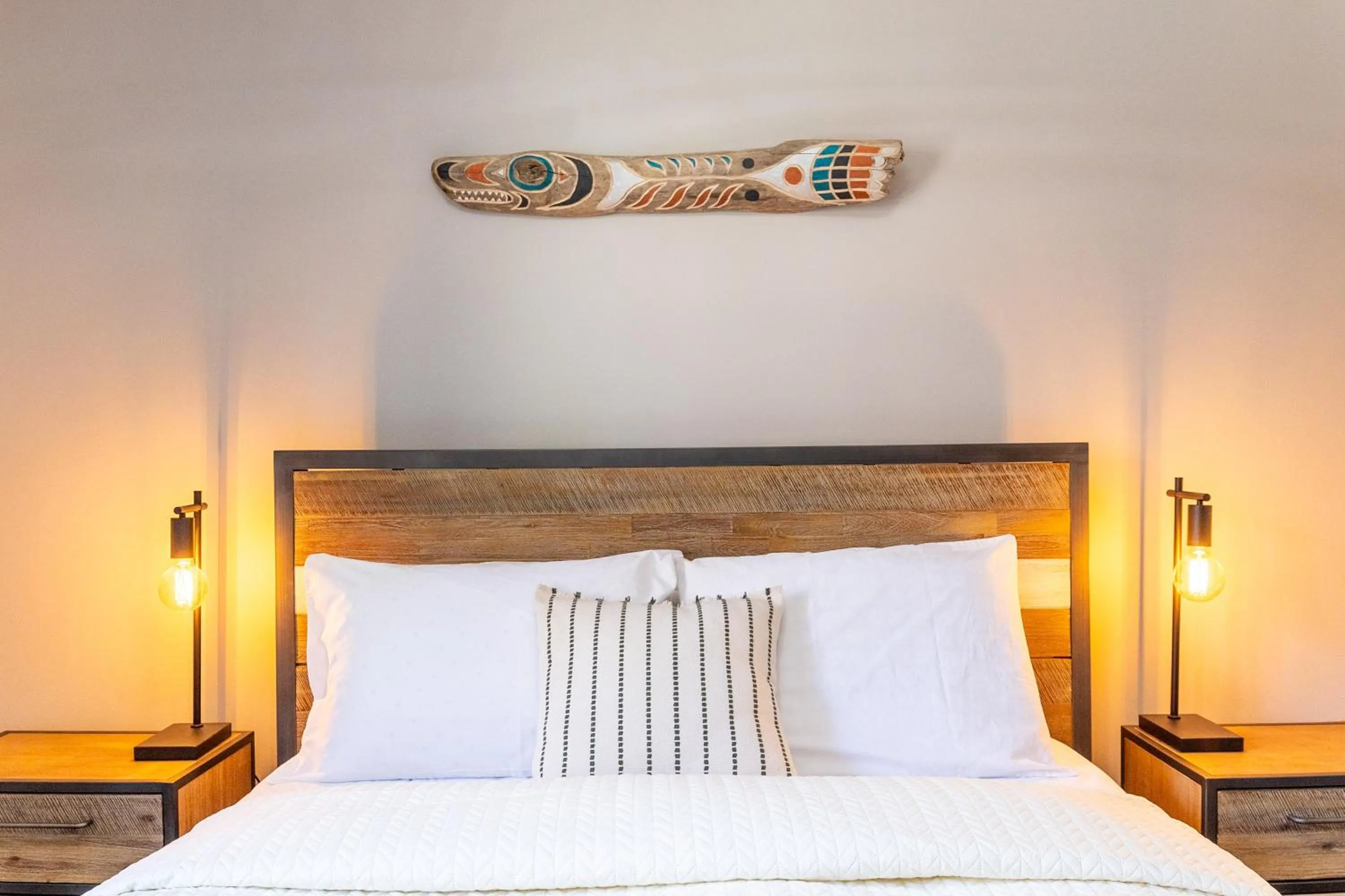 Bed in Stone Creek Chalets by Fernie Central Reservations