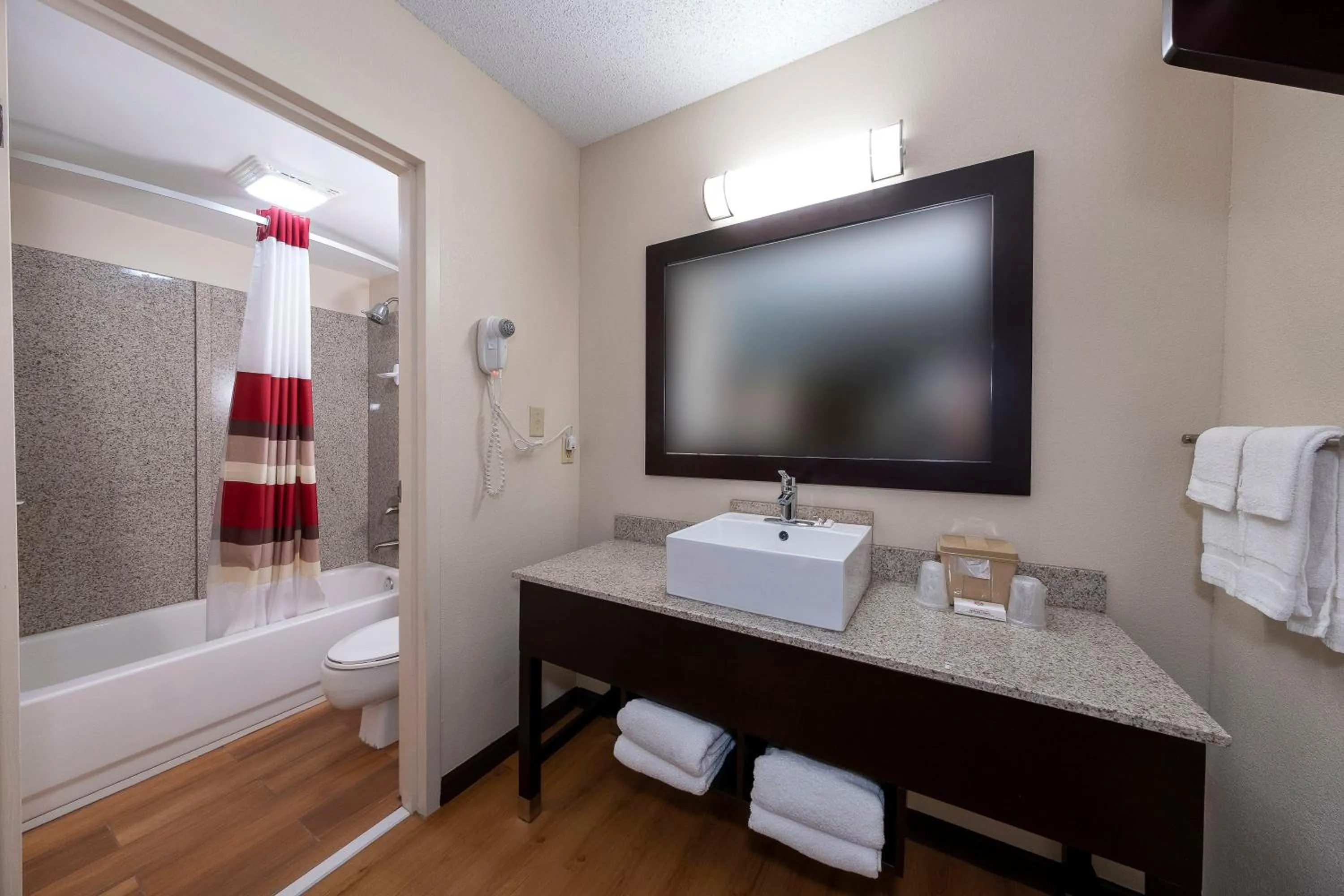Bathroom in Red Roof Inn PLUS+ Huntsville – Madison