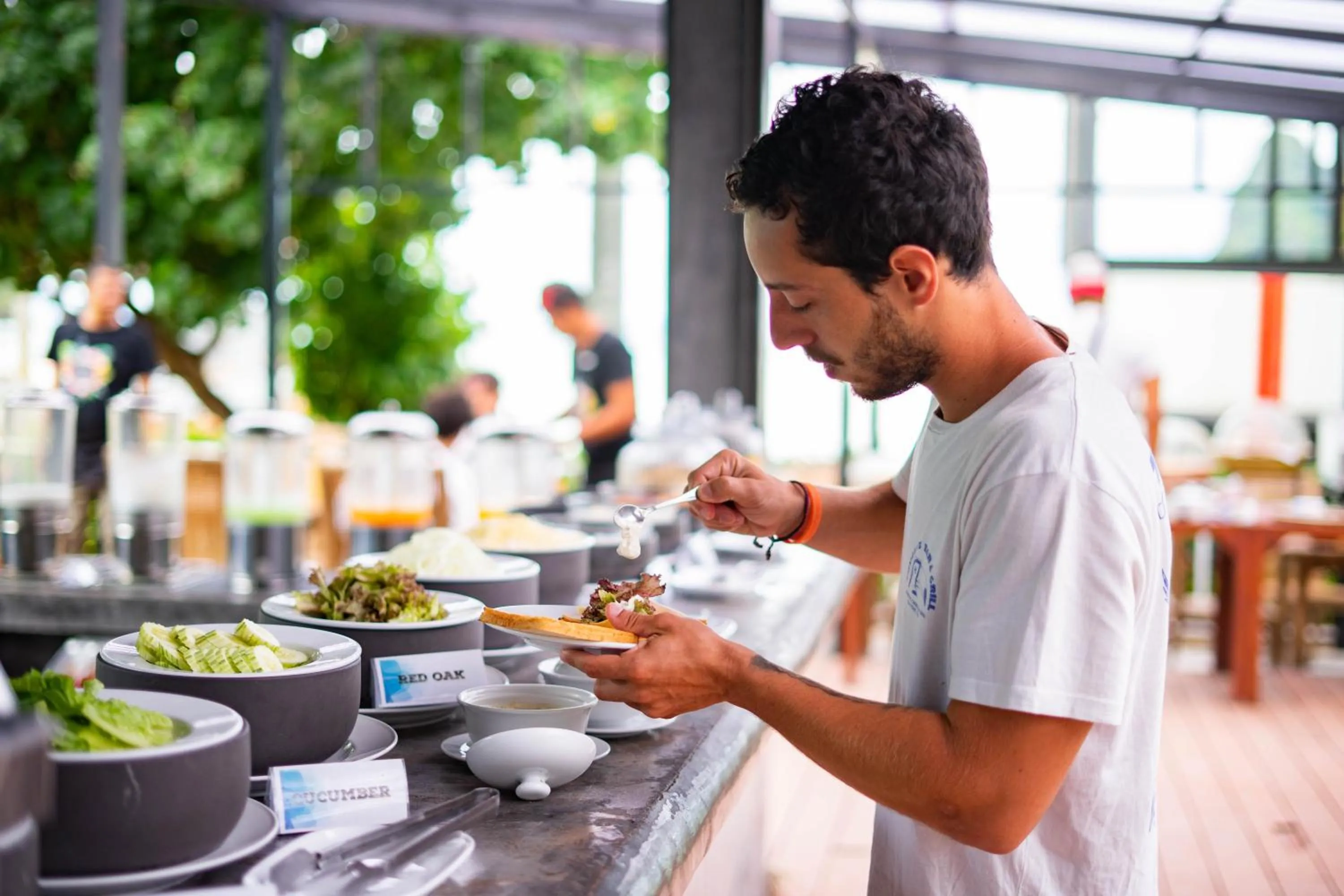 Buffet breakfast in Ibiza House Phi Phi