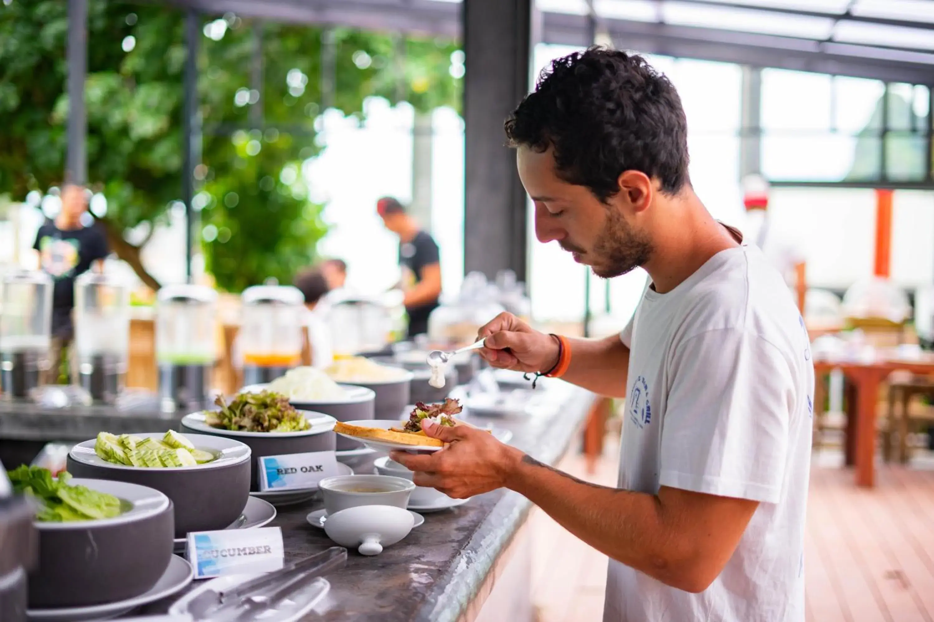 Buffet breakfast in Ibiza House Phi Phi Buffet breakfast in Ibiza House Phi Phi