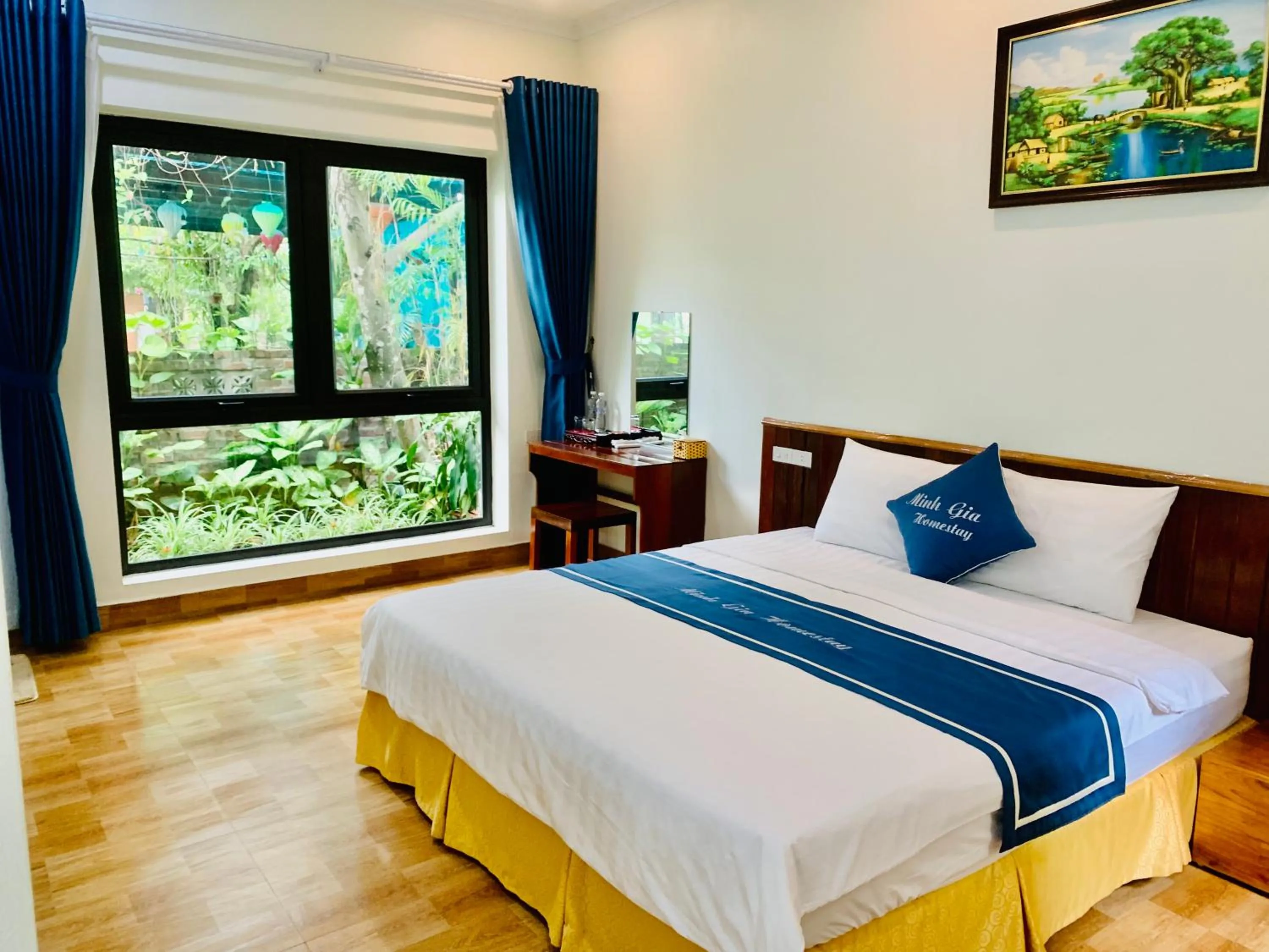 View (from property/room), Bed in Tam Coc Minh Gia Homestay