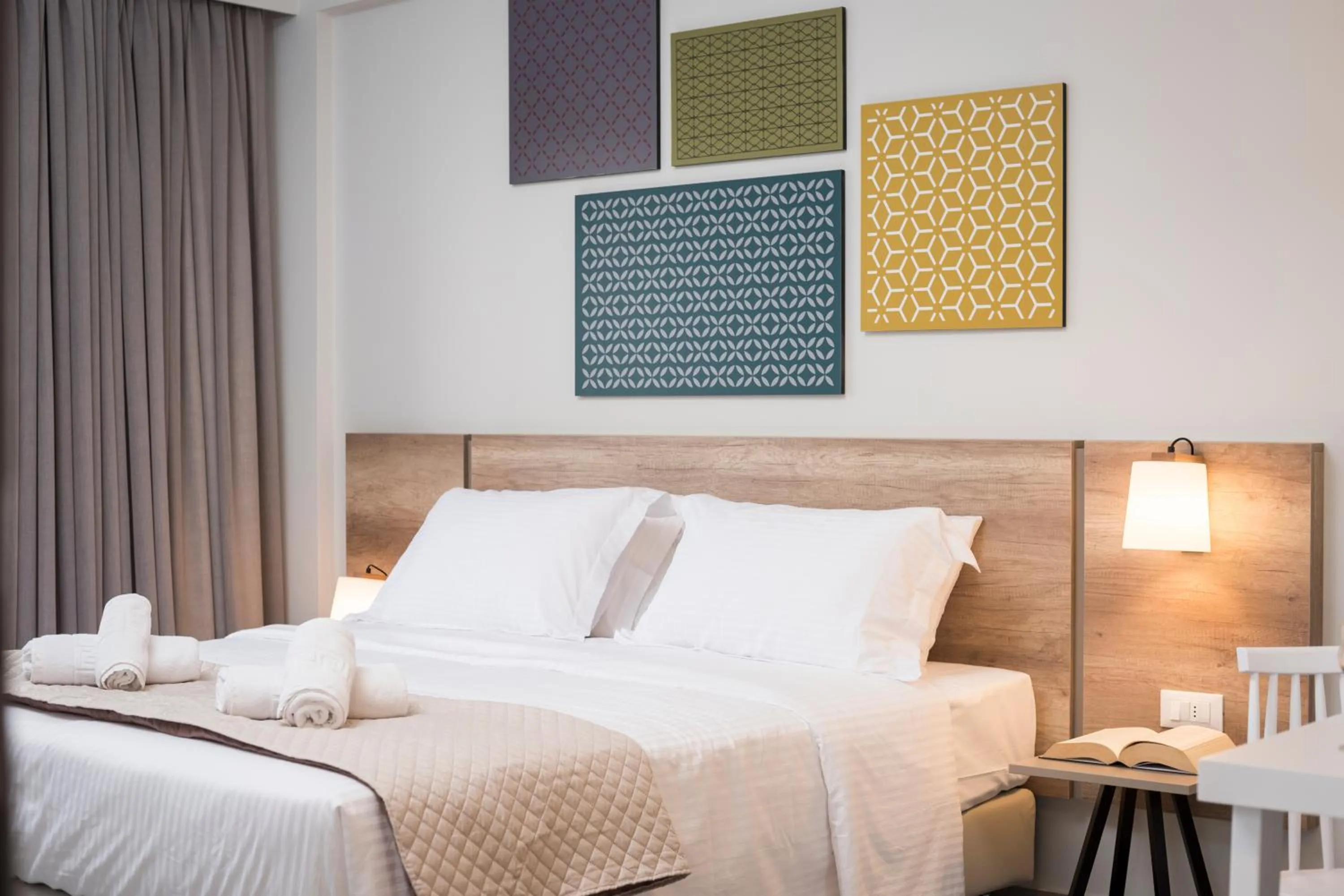 Decorative detail, Bed in IRINI STALOS Apartments