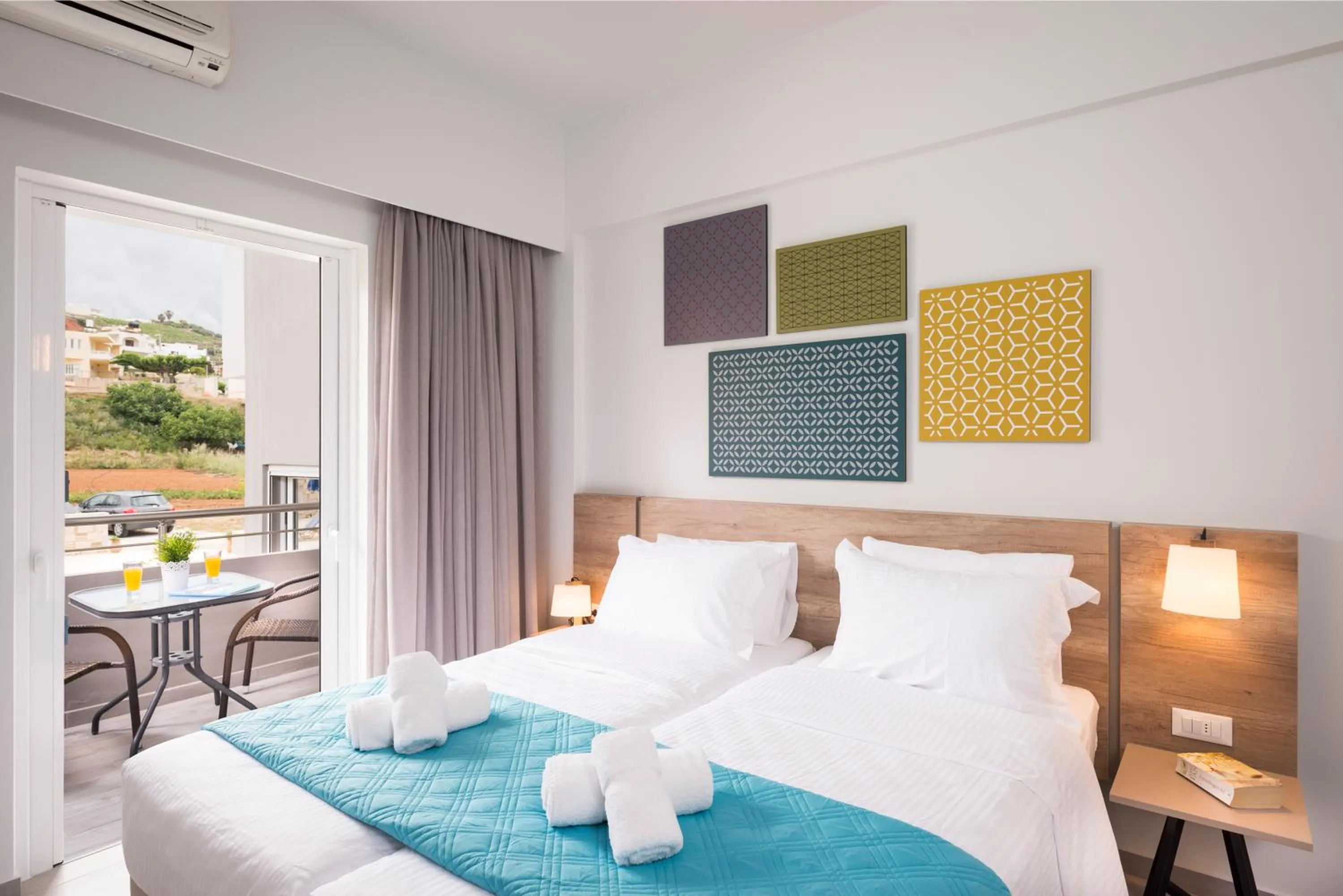 Decorative detail, Bed in IRINI STALOS Apartments