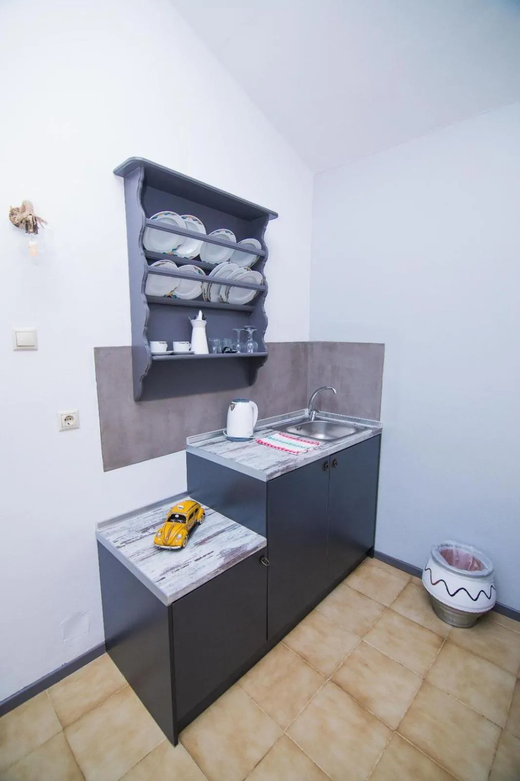 Kitchen or kitchenette in Niriides Hotel Apartments