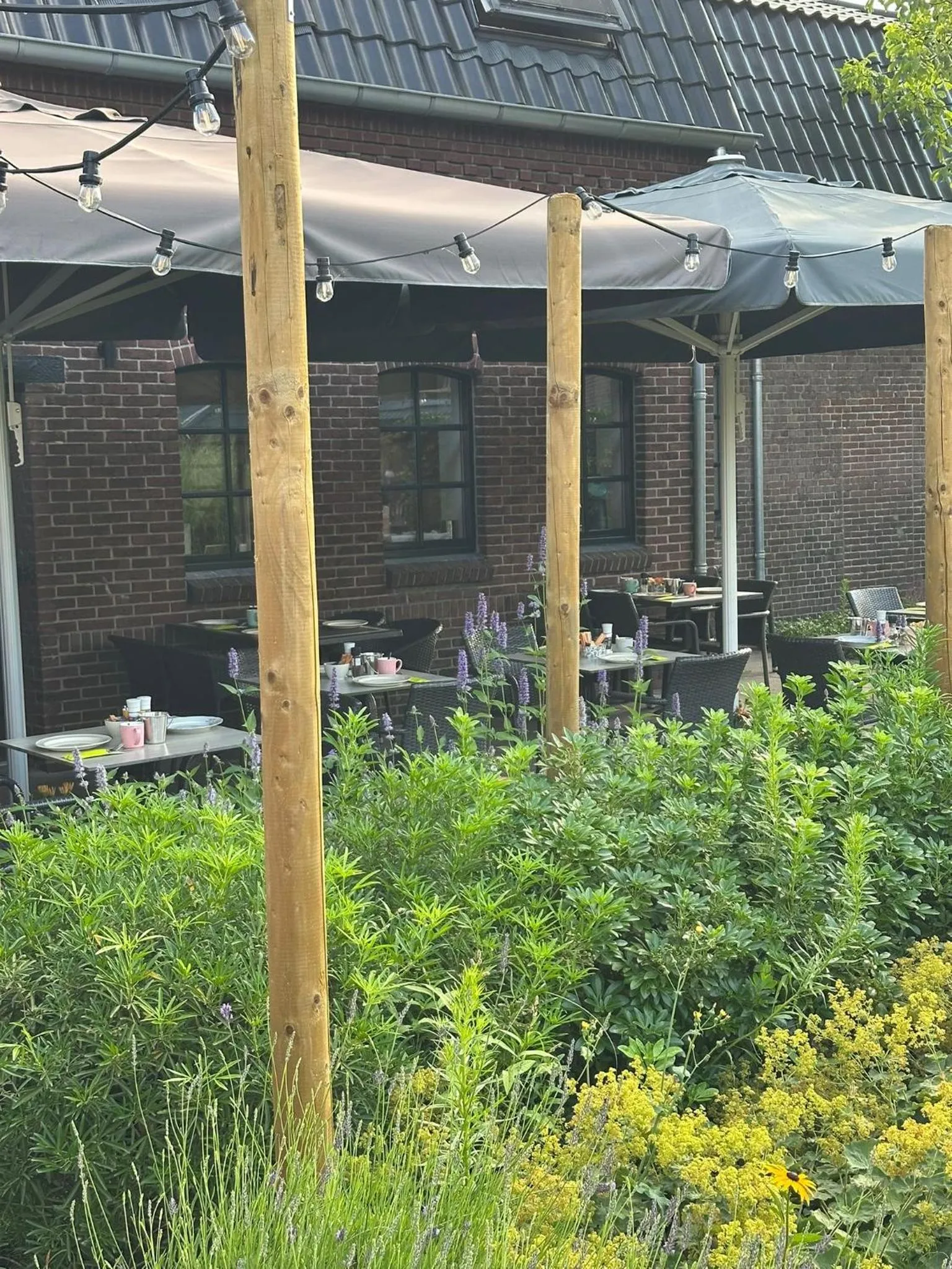 Garden view in Hostellerie Horst