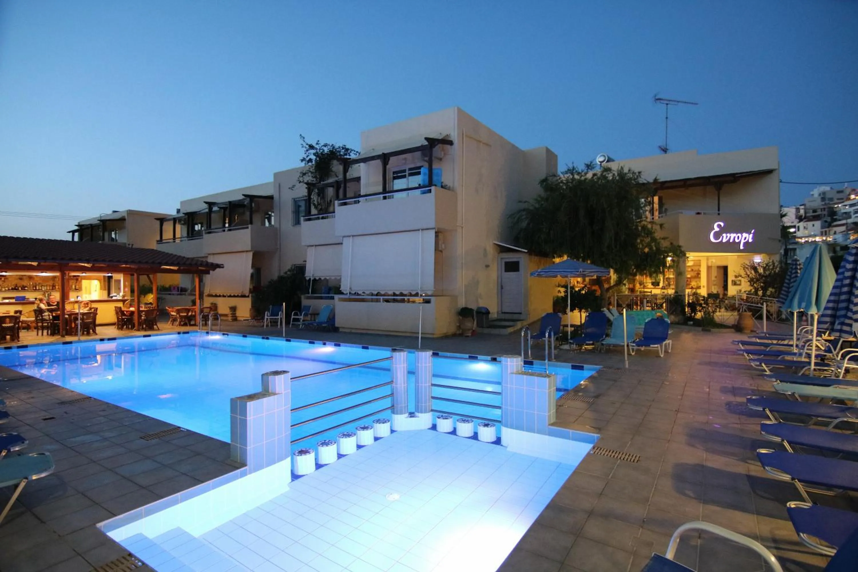 Pool view in Evropi Hotel