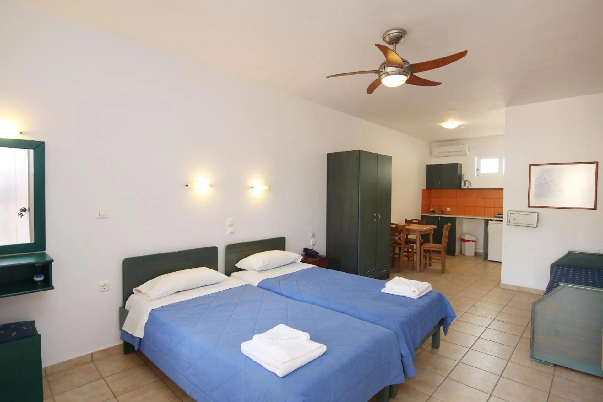 Bed in Evropi Hotel