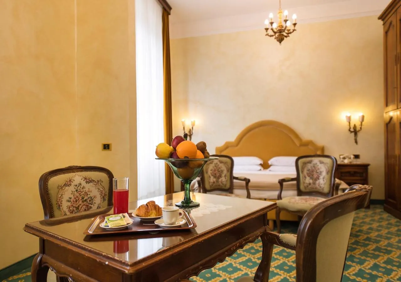 Bed in Grand Hotel Excelsior