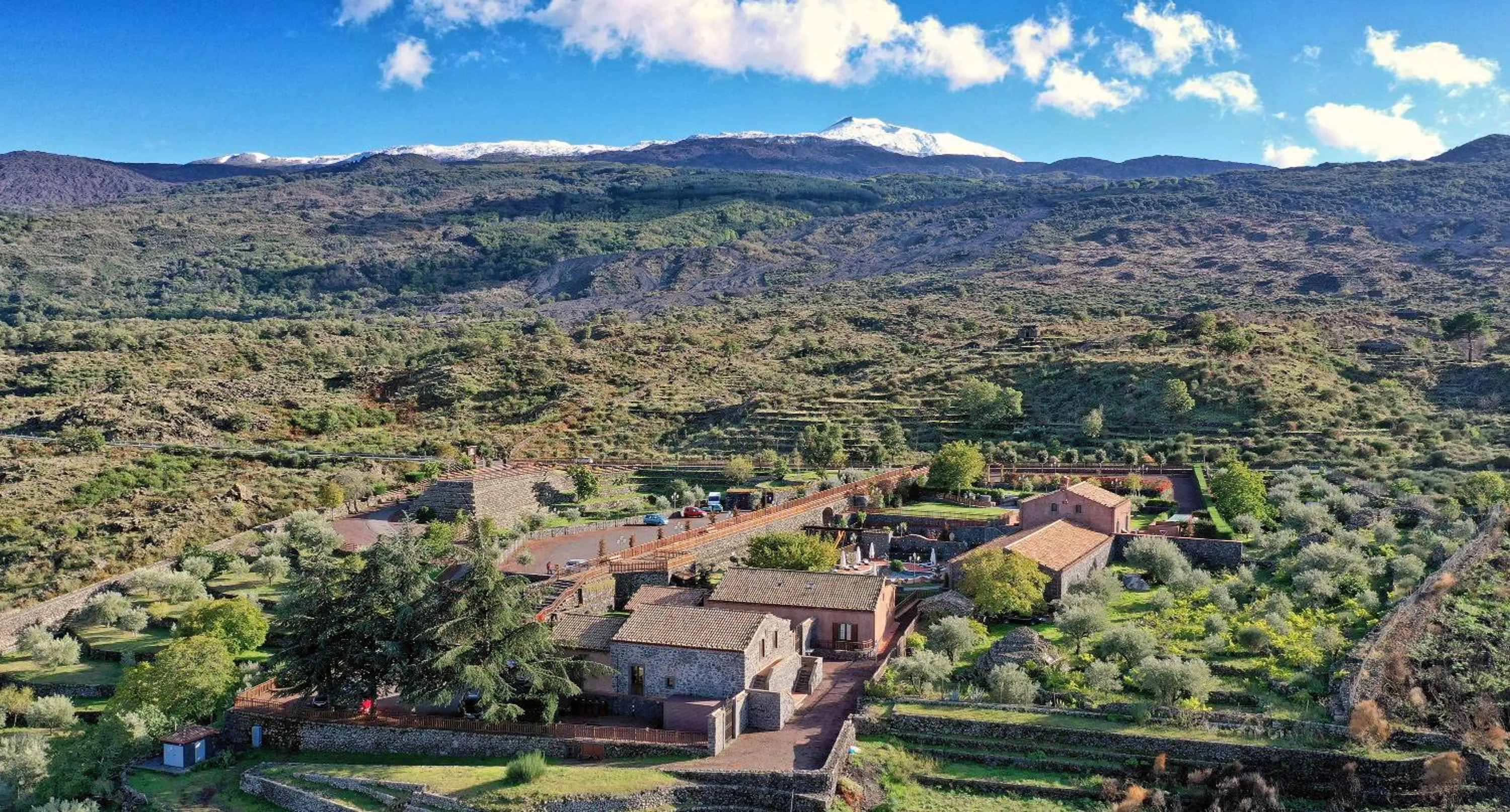 Bird's eye view in Etna Quota Mille Boutique Hotel, Typical Sicilian Food & Wine