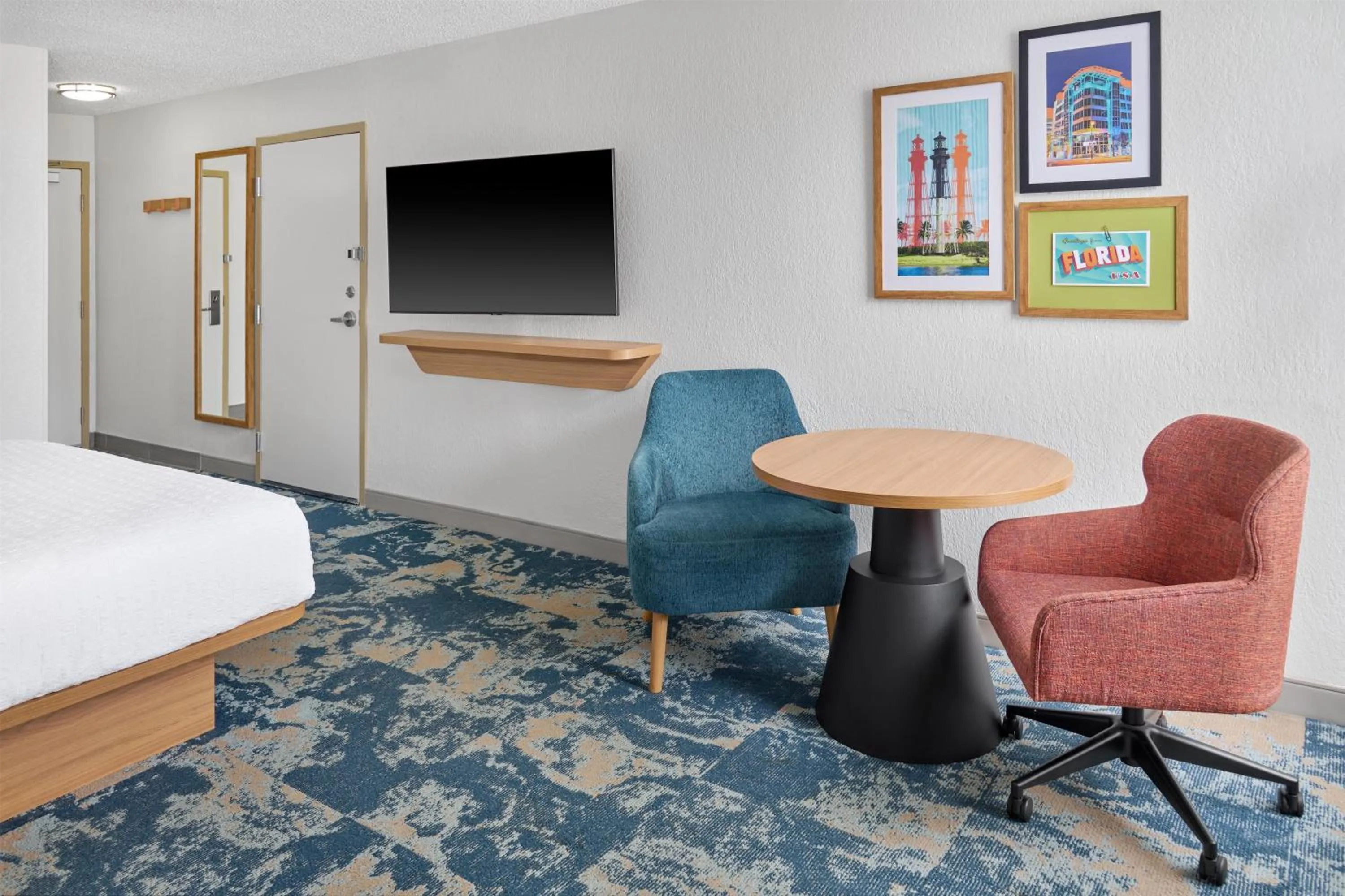 Bedroom, Bed in Hampton Inn Fort Lauderdale Plantation