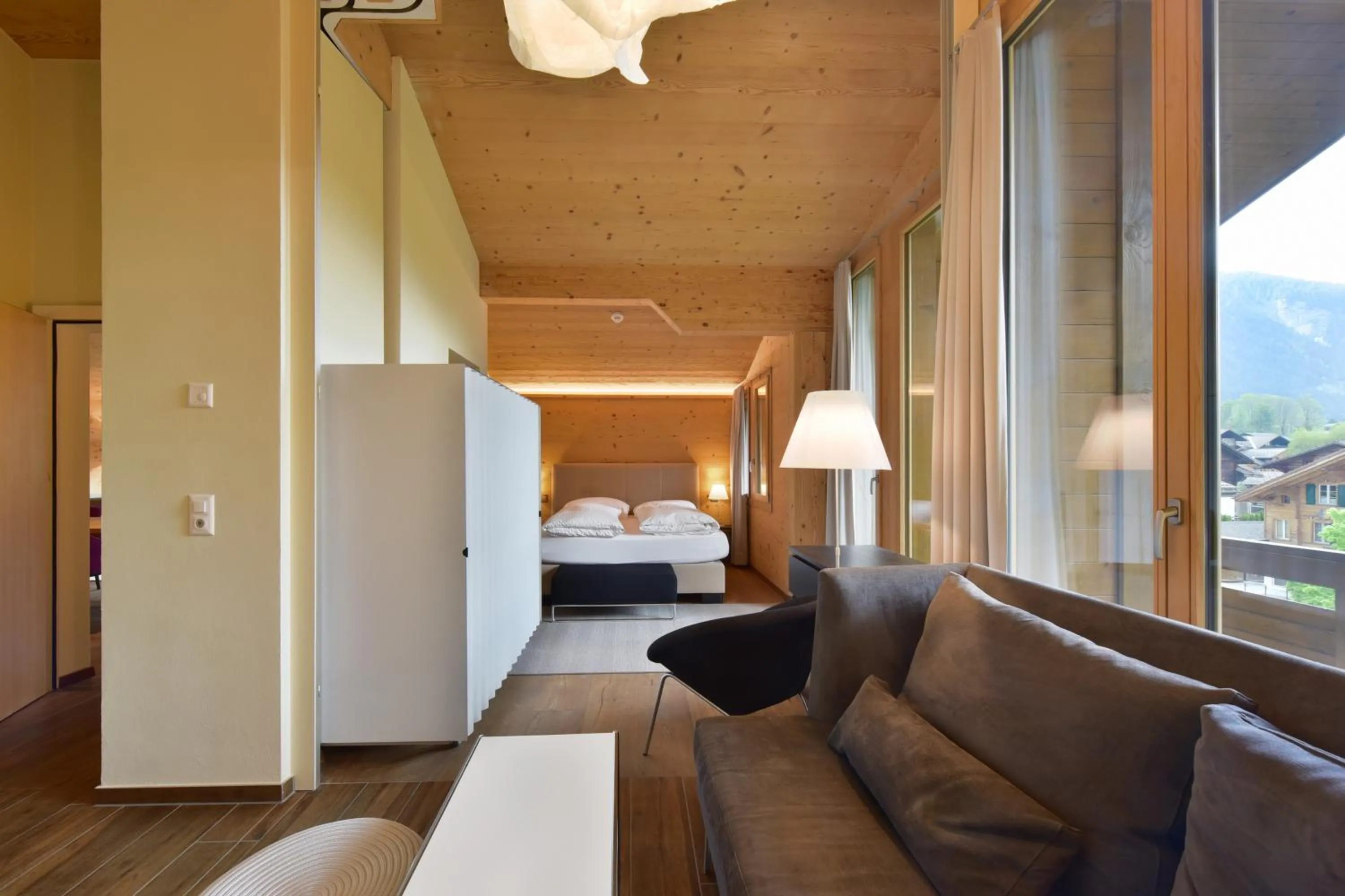 Bed in Hotel Krone Lenk