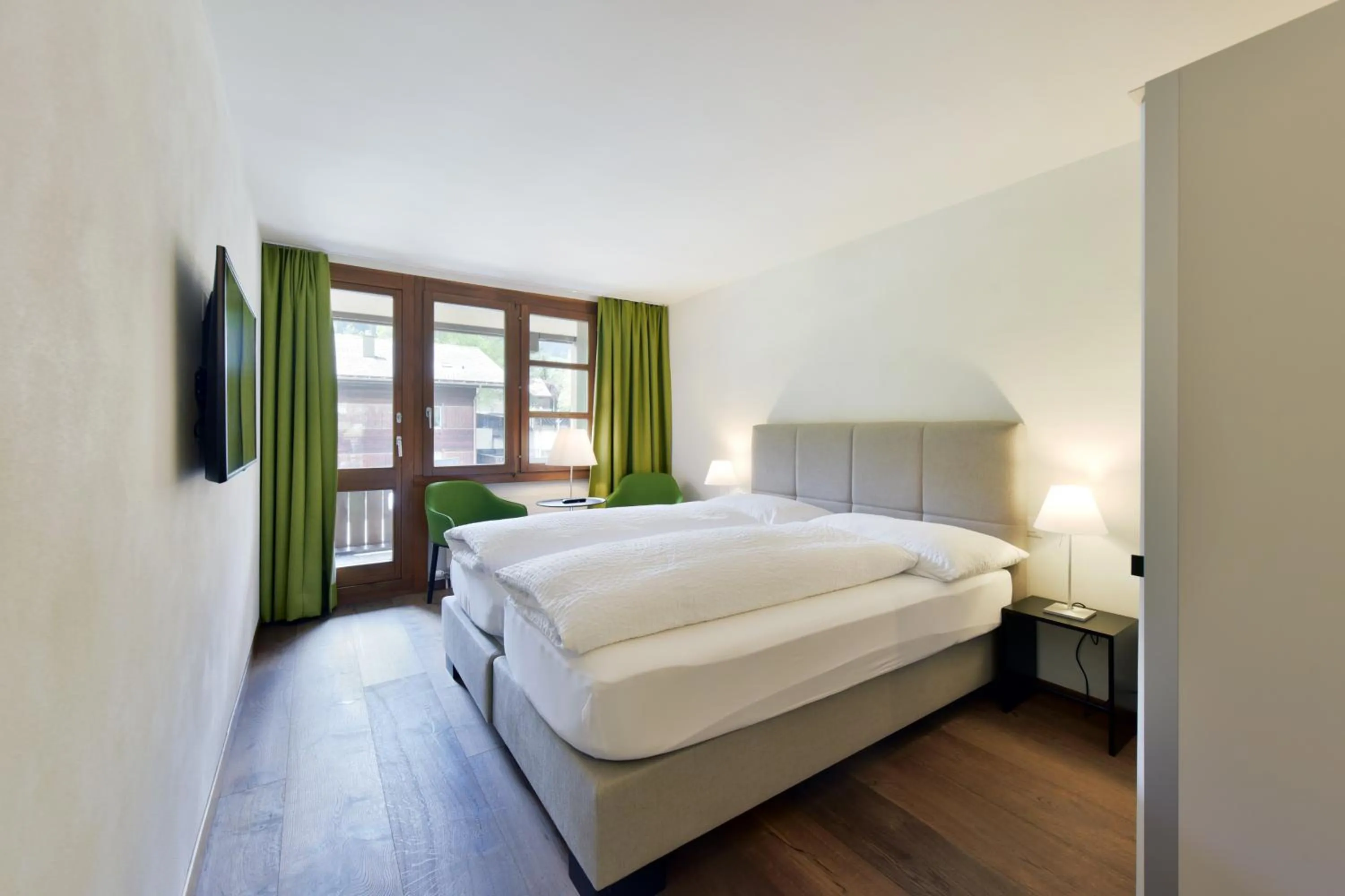 Bed in Hotel Krone Lenk