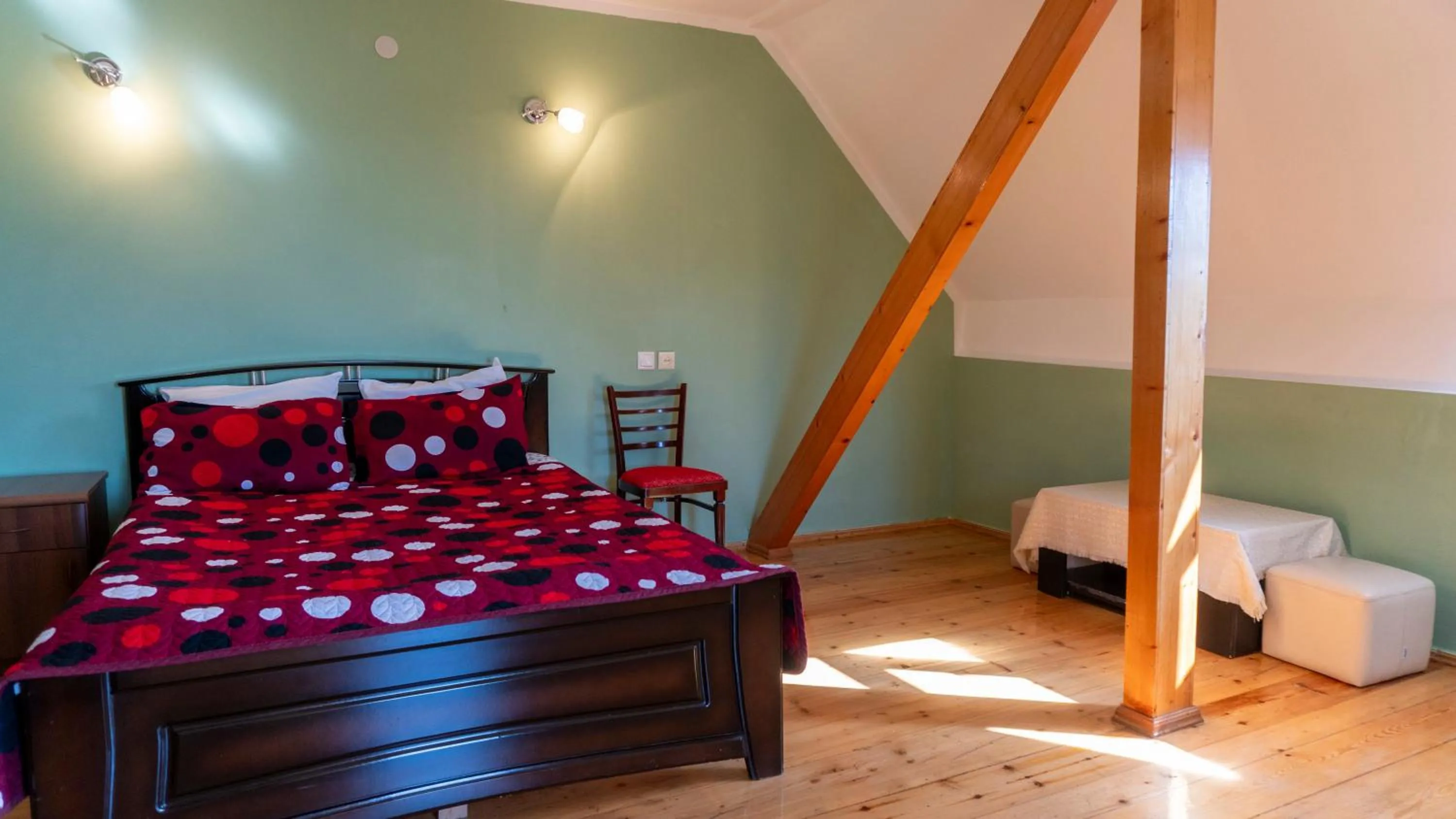 Bed in Galavnis Kari Hotel
