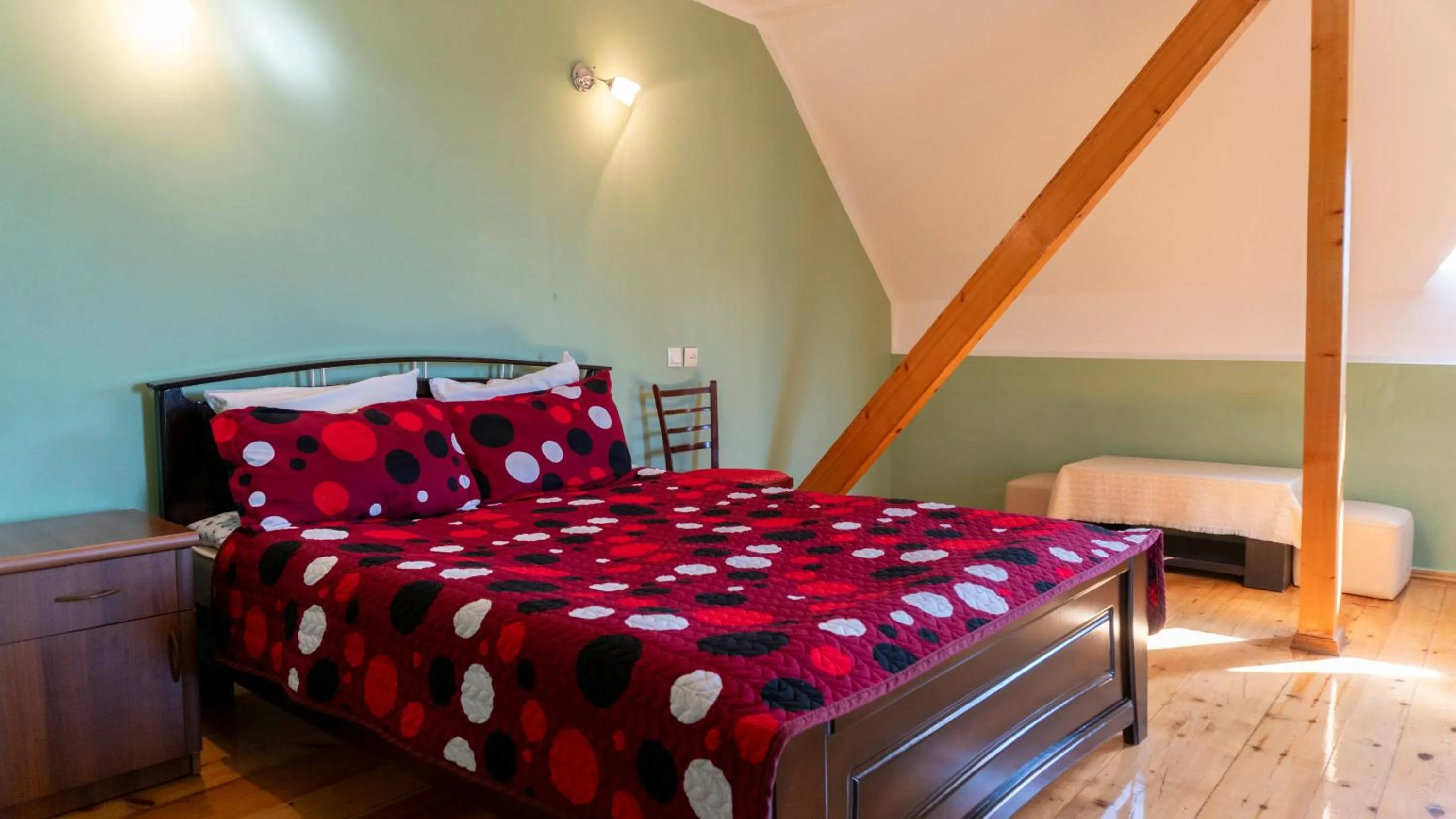 Bed in Galavnis Kari Hotel