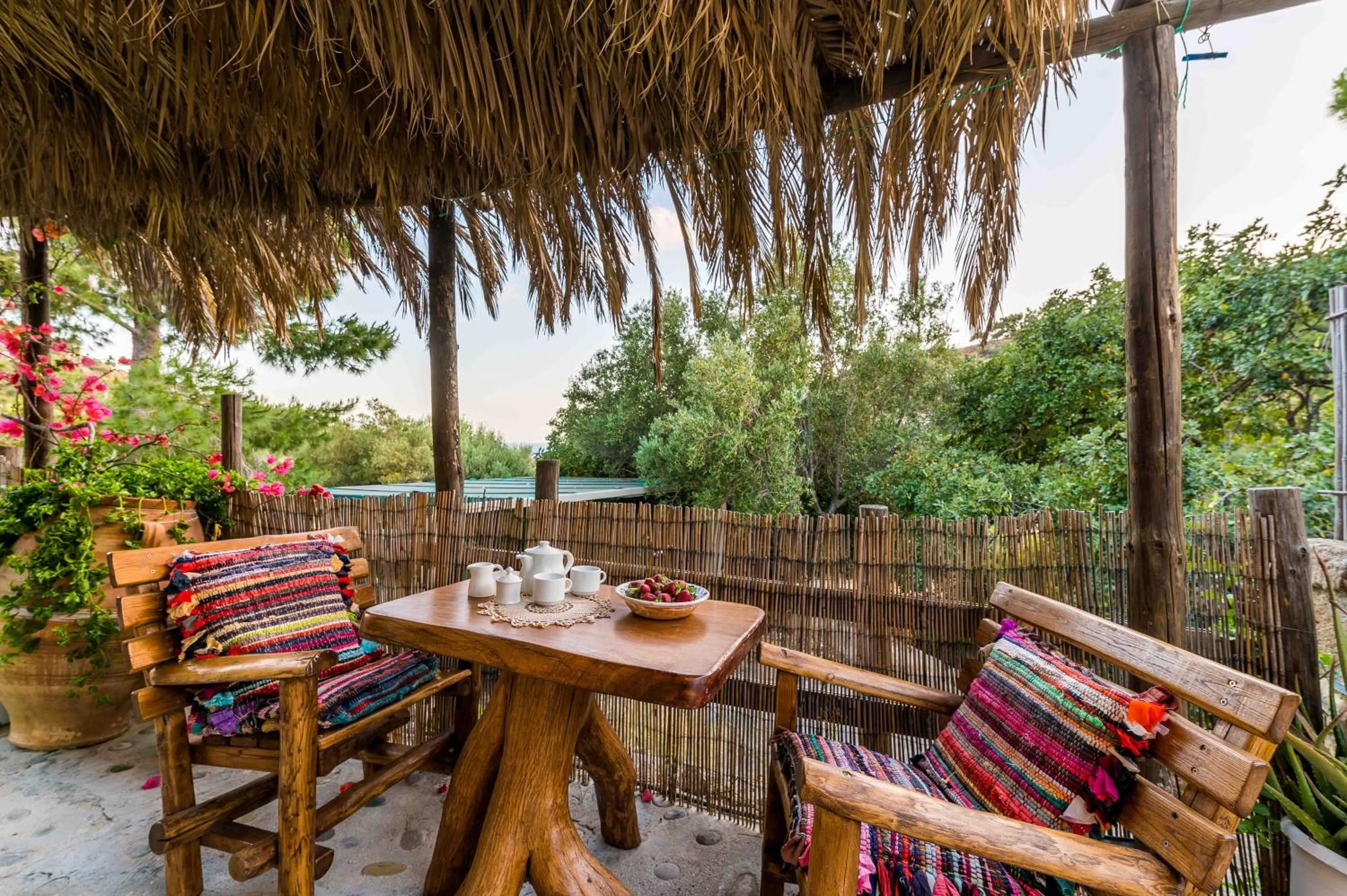 Balcony/Terrace in Natura cottages