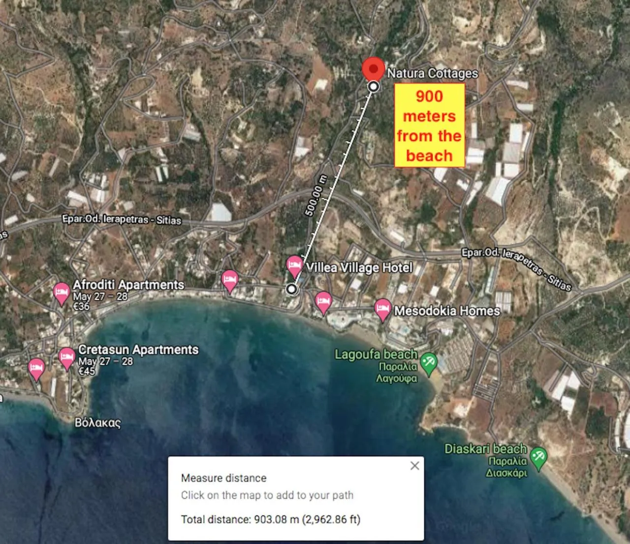 Property building in Natura cottages