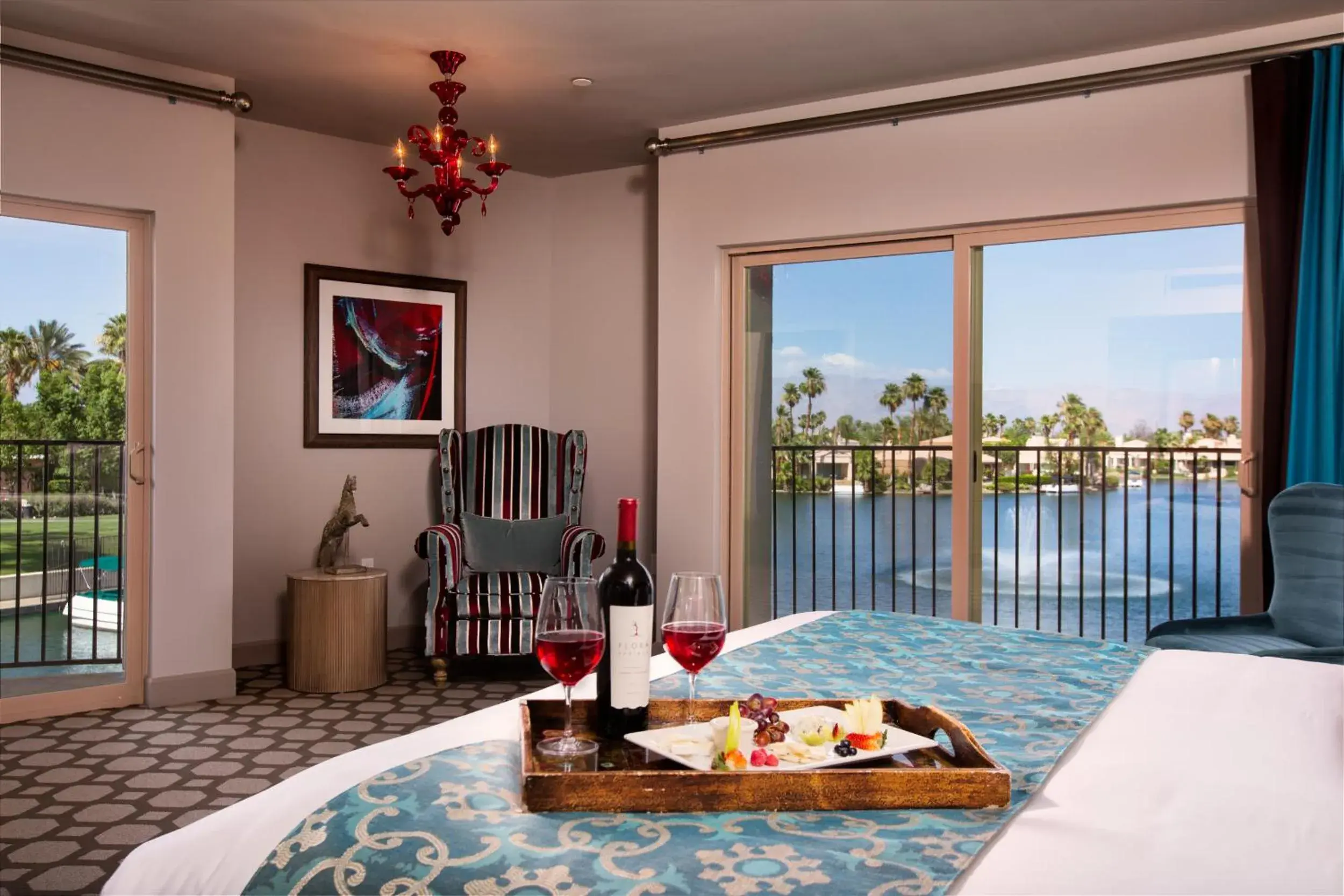 Bedroom in The Chateau at Lake La Quinta