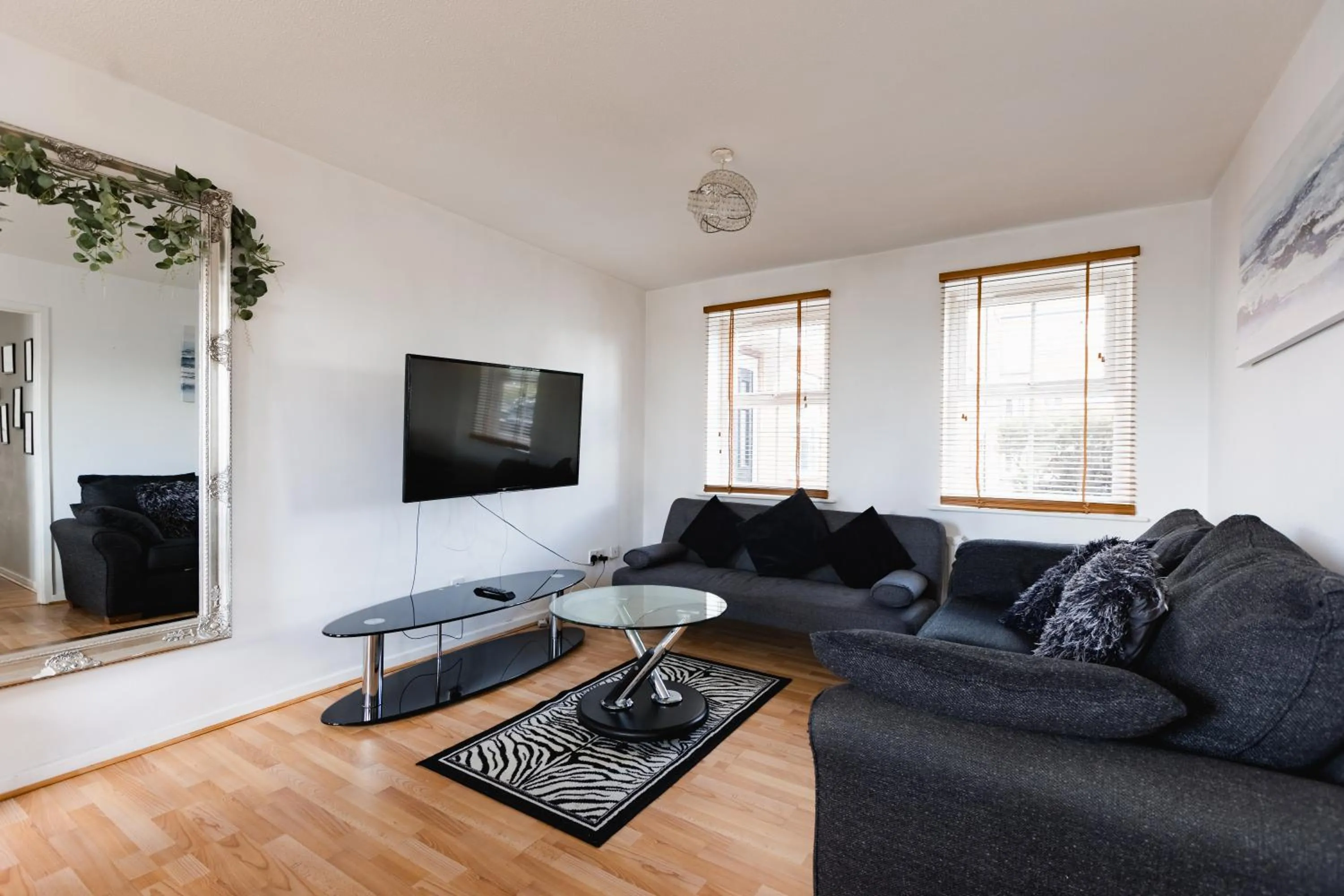Living room in Hullidays Victora Dock- refurbished 2024