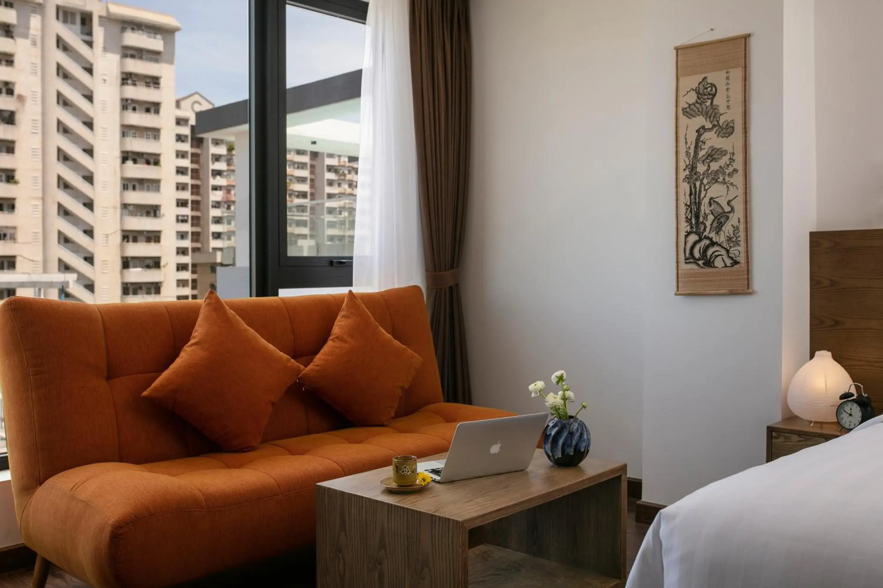View (from property/room), Bed in The Bloom Pham Viet Chanh - Modern Living Space in Saigon - A Top Choice for Western Travelers View (from property/room), Bed in The Bloom Pham Viet Chanh - Modern Living Space in Saigon - A Top Choice for Western Travelers
