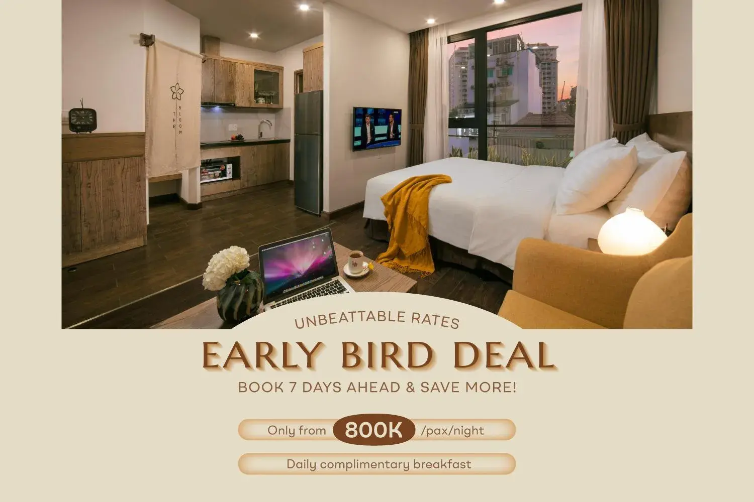 Bed in The Bloom Pham Viet Chanh - Modern Living Space in Saigon - A Top Choice for Western Travelers Bed in The Bloom Pham Viet Chanh - Modern Living Space in Saigon - A Top Choice for Western Travelers