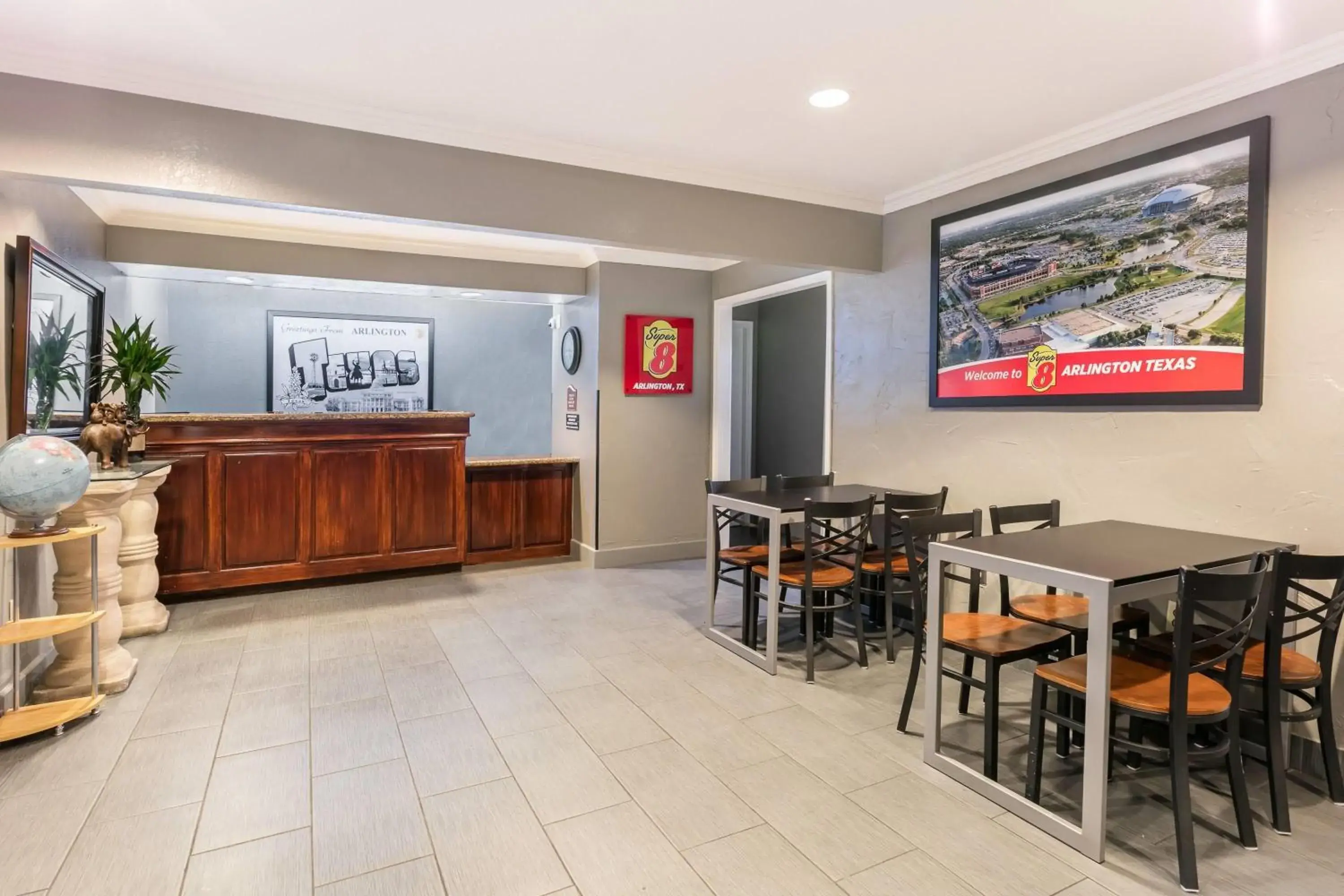 Lobby or reception in Super 8 by Wyndham Arlington Near AT&T Stadium Lobby or reception in Super 8 by Wyndham Arlington Near AT&T Stadium