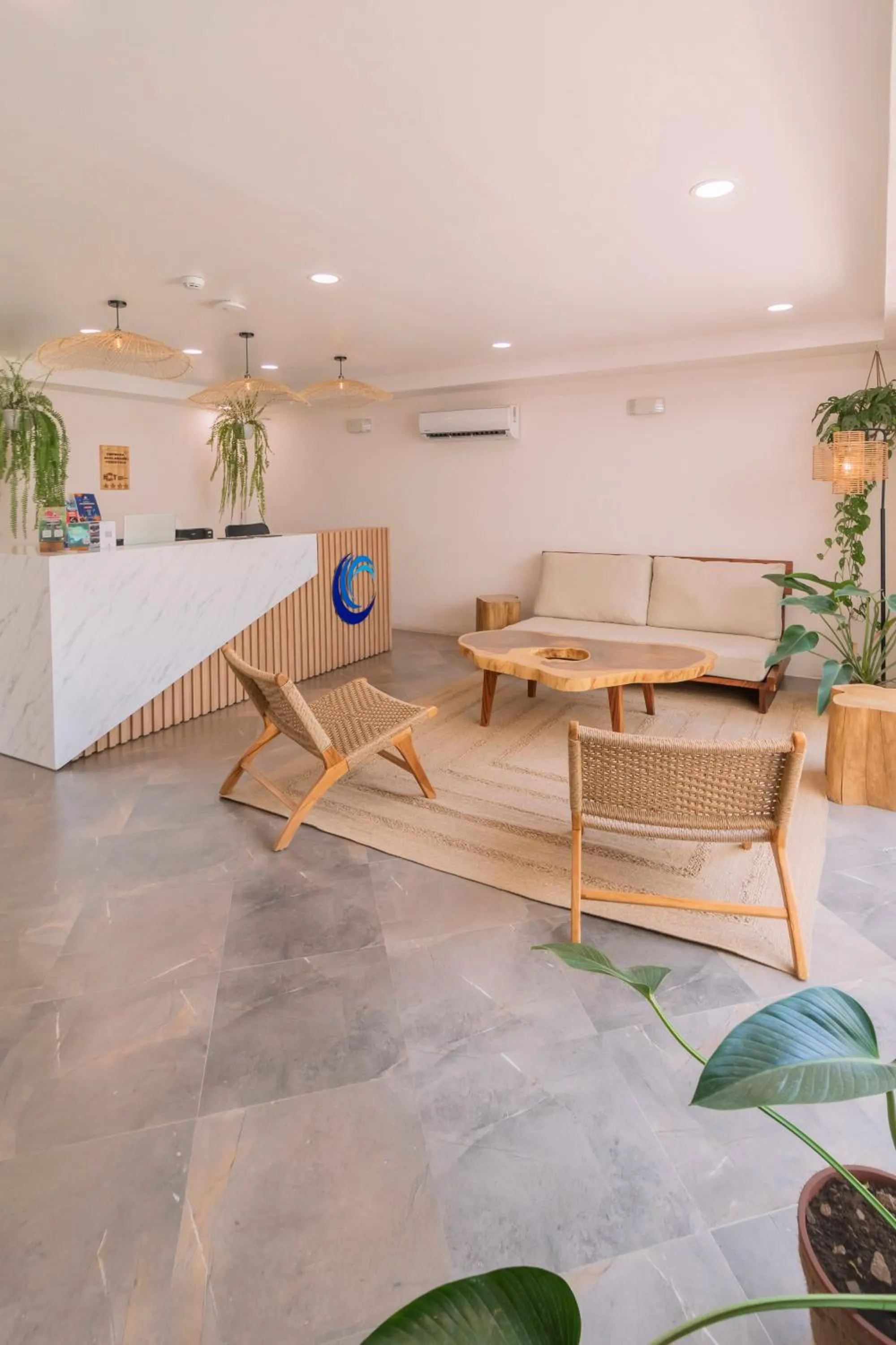 Lobby or reception in Hotel Santa Teresa by the Beach