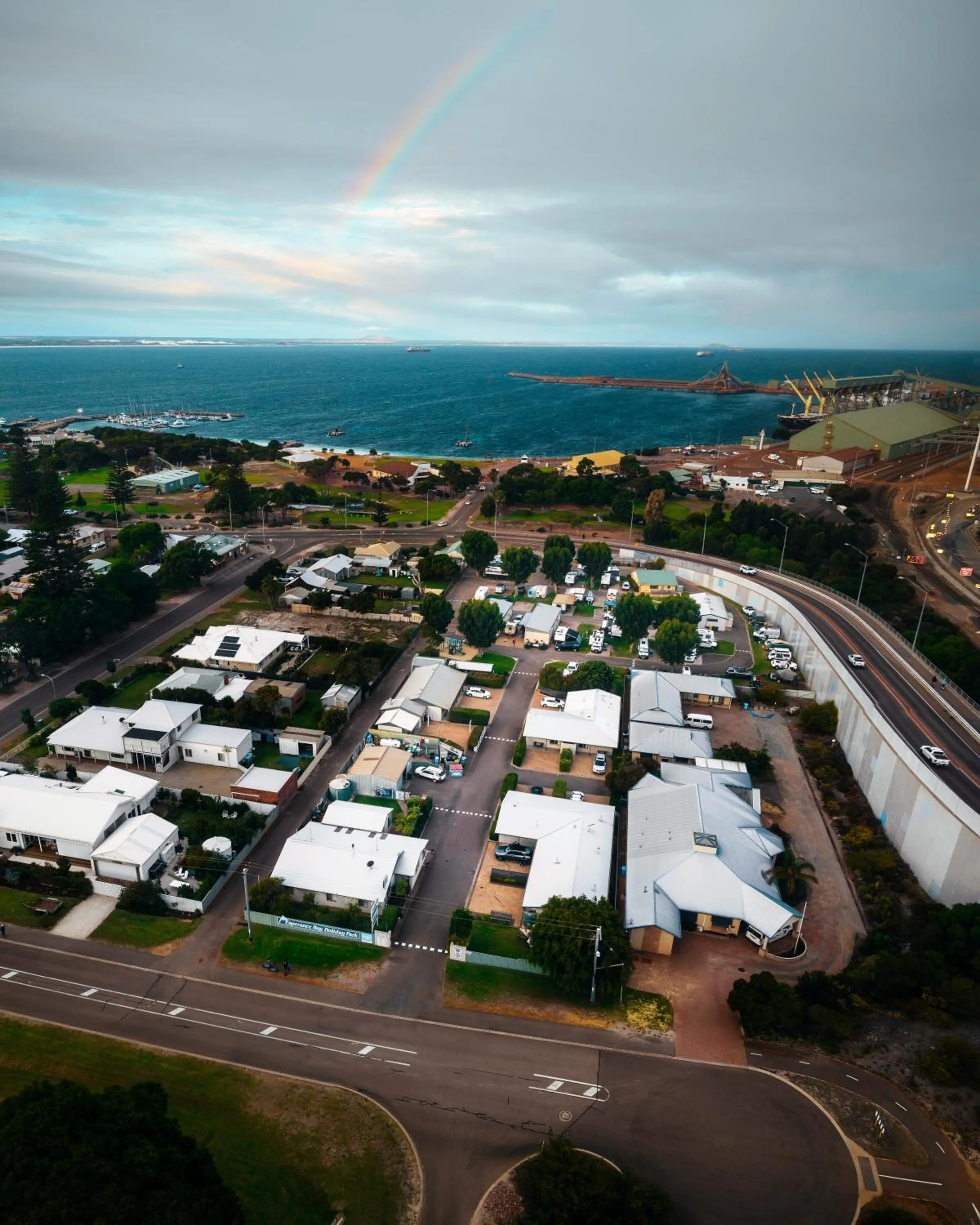 Bird's eye view in Esperance Bay Holiday Park