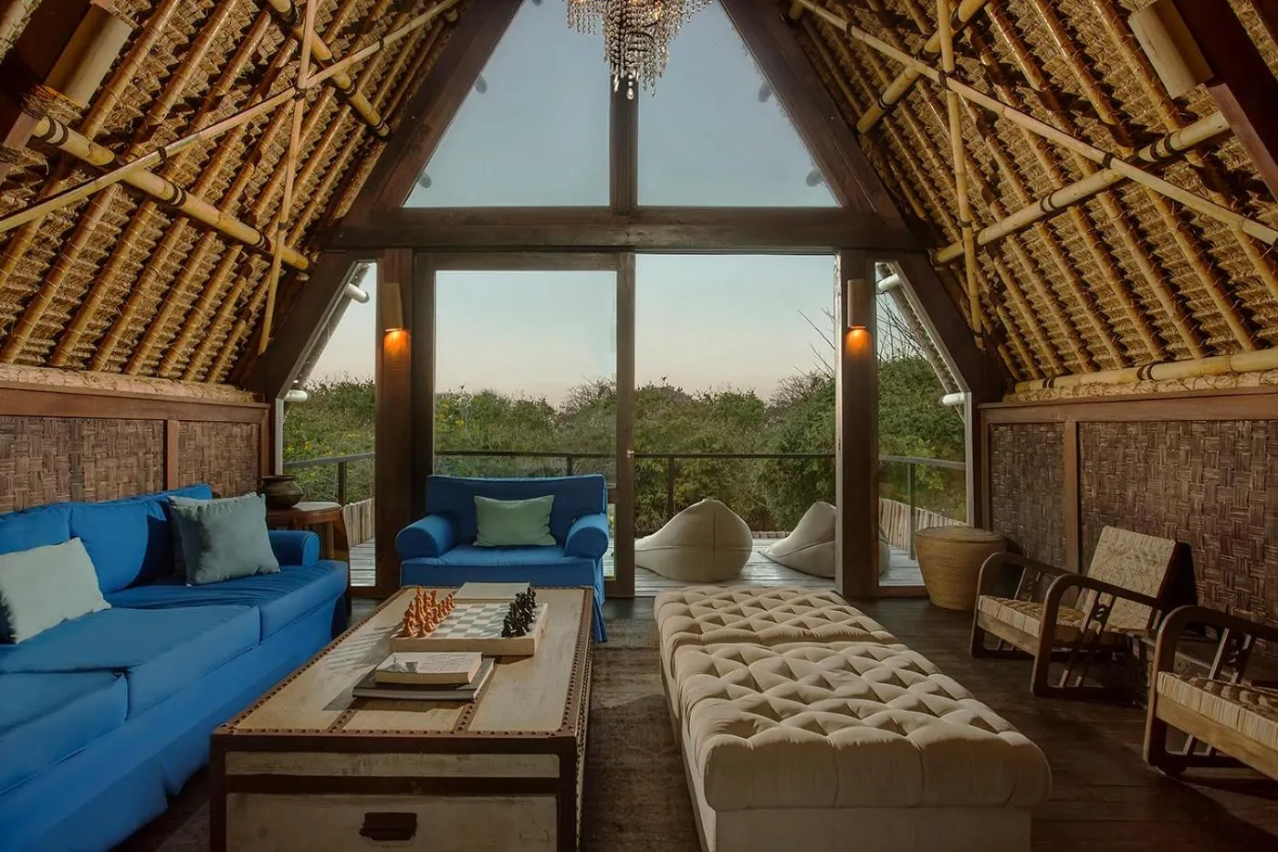 Living room in Jeeva Beloam Beach Camp