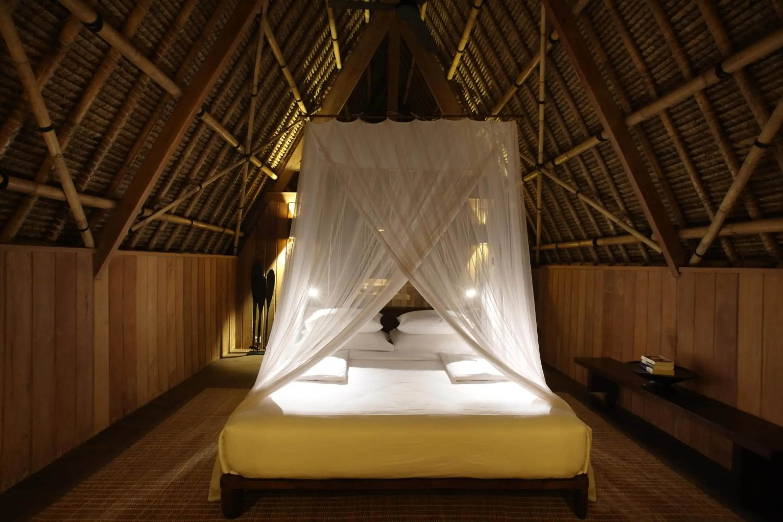 Bed in Jeeva Beloam Beach Camp Bed in Jeeva Beloam Beach Camp